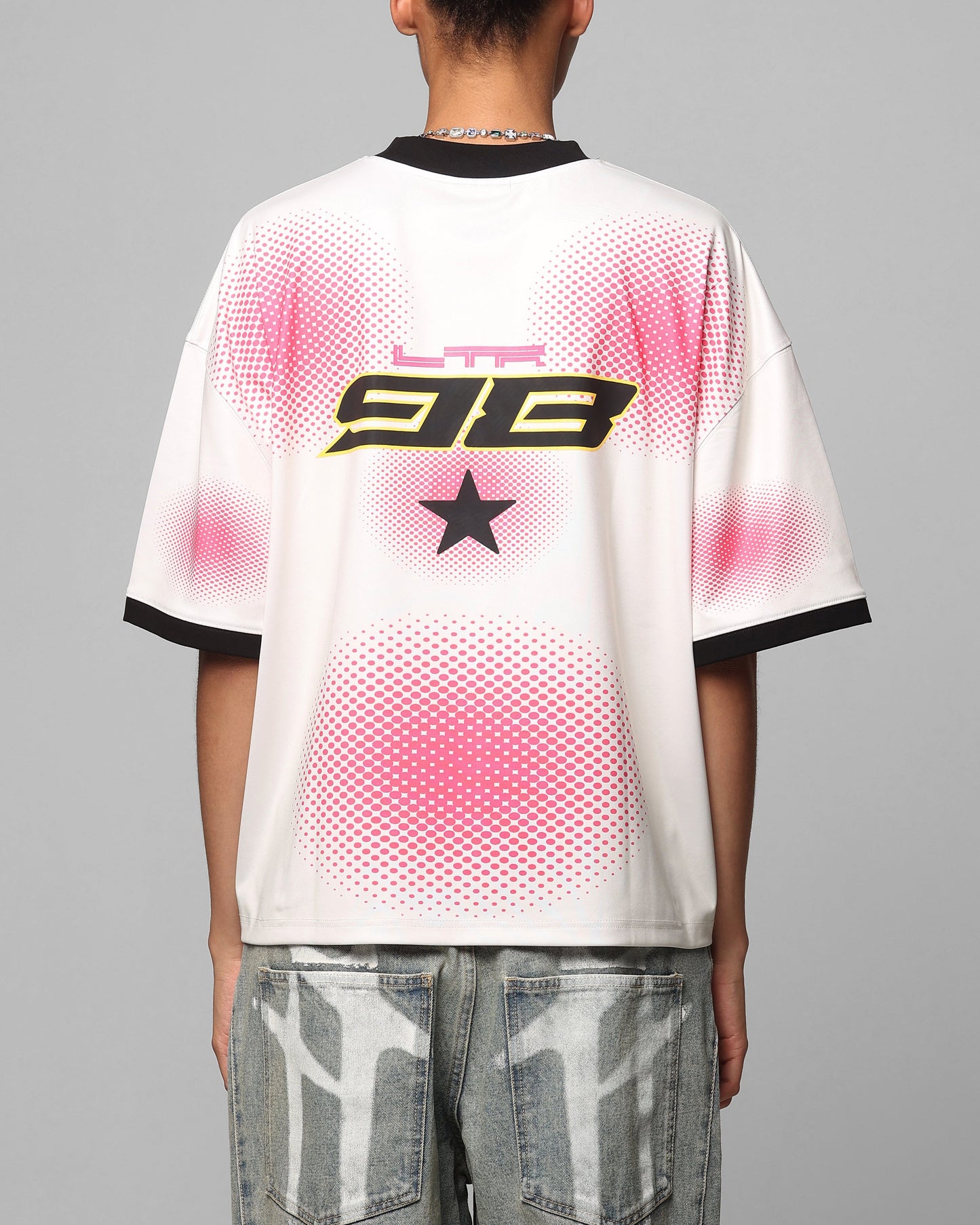 Loiter Motorway Sport T-Shirt Off White/Pink Style001