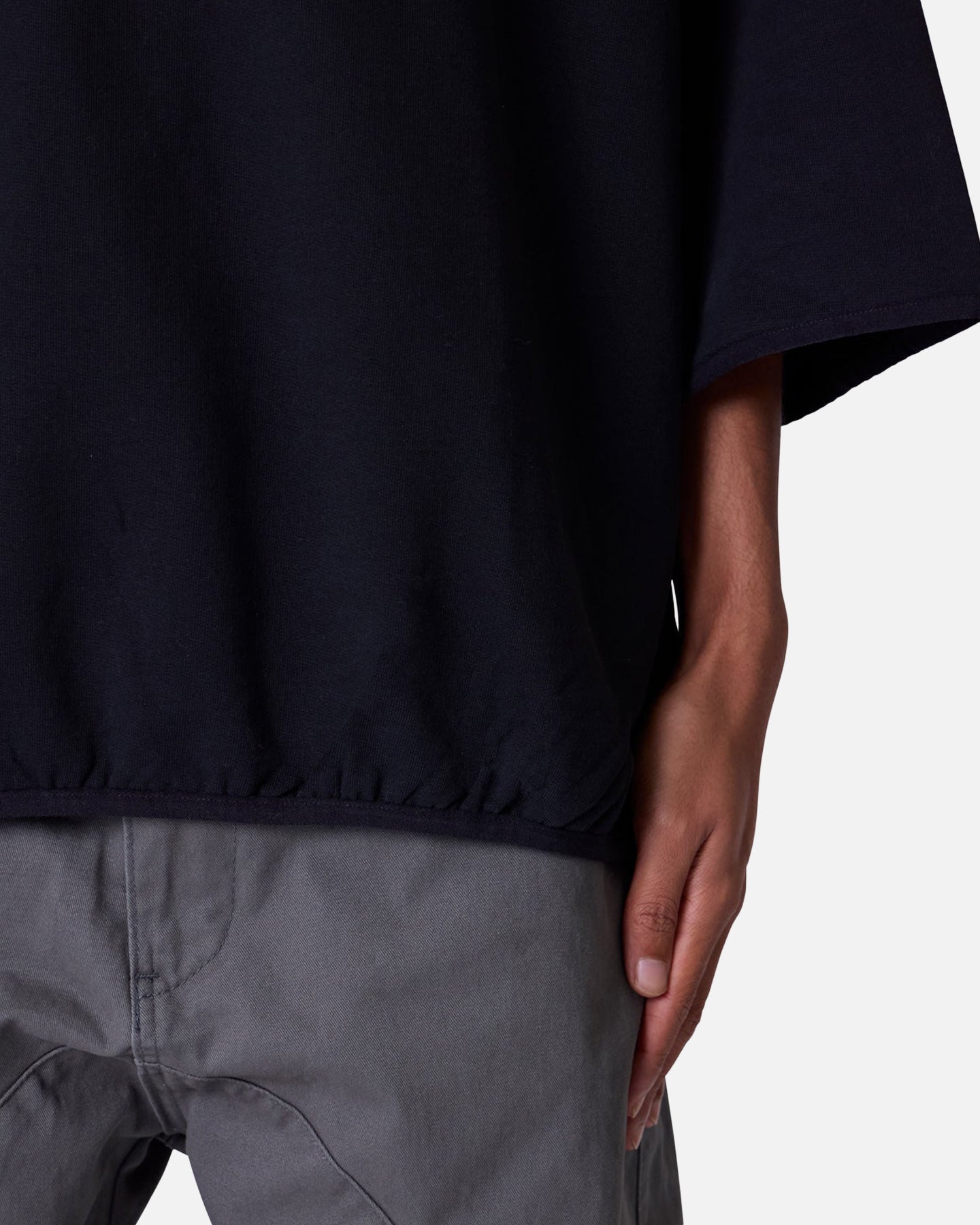 MNML Oversized Knit Polo Shirt Black