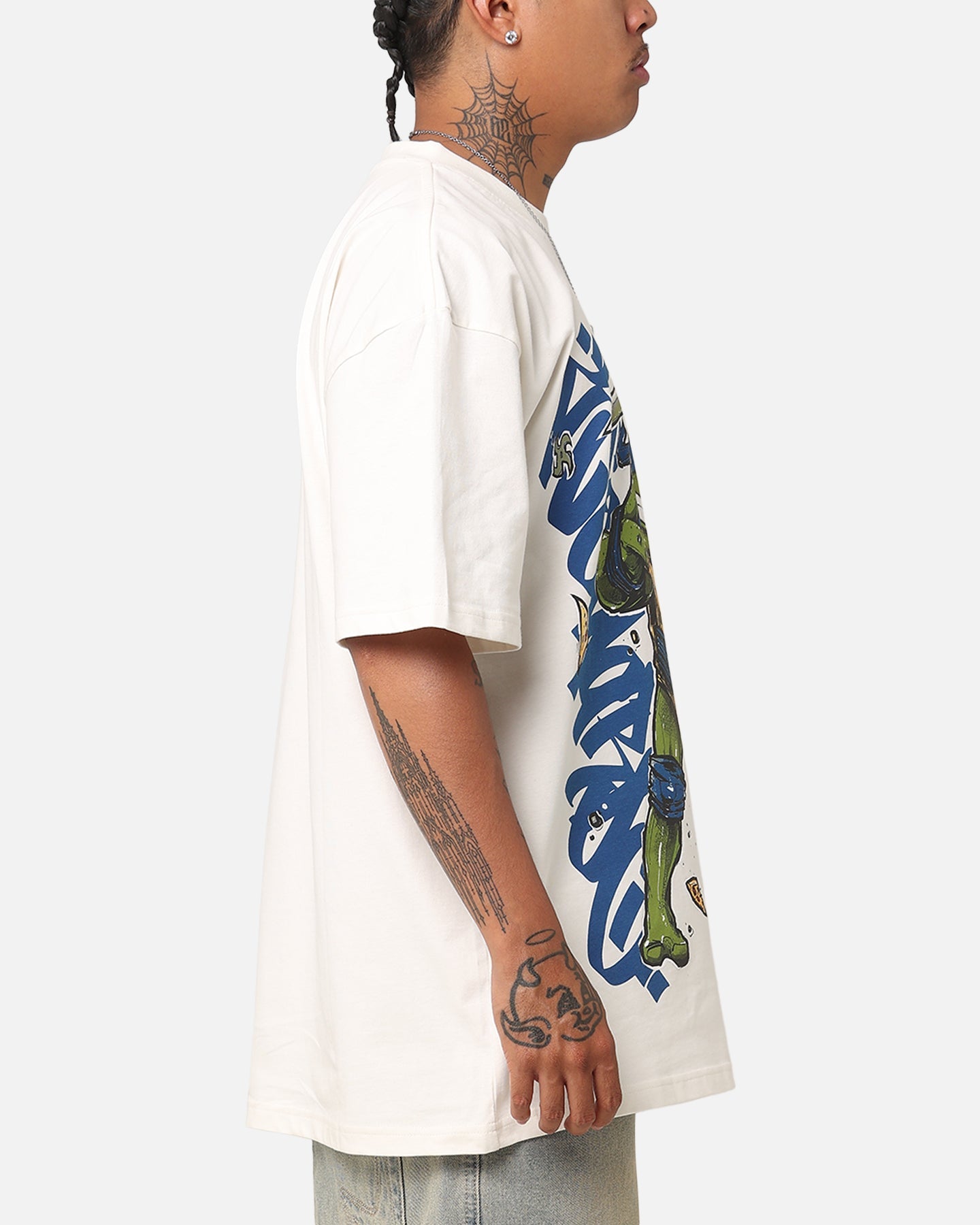 Goat Crew X Teenage Mutant Ninja Turtles Leonardo X Sofles Vintage T-Shirt Off White