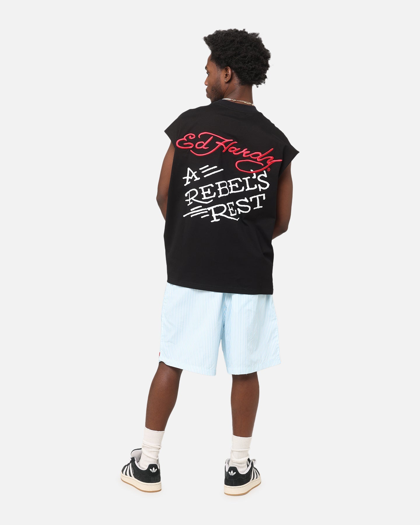 Ed Hardy Rebel Oversized Muscle T-Shirt Black