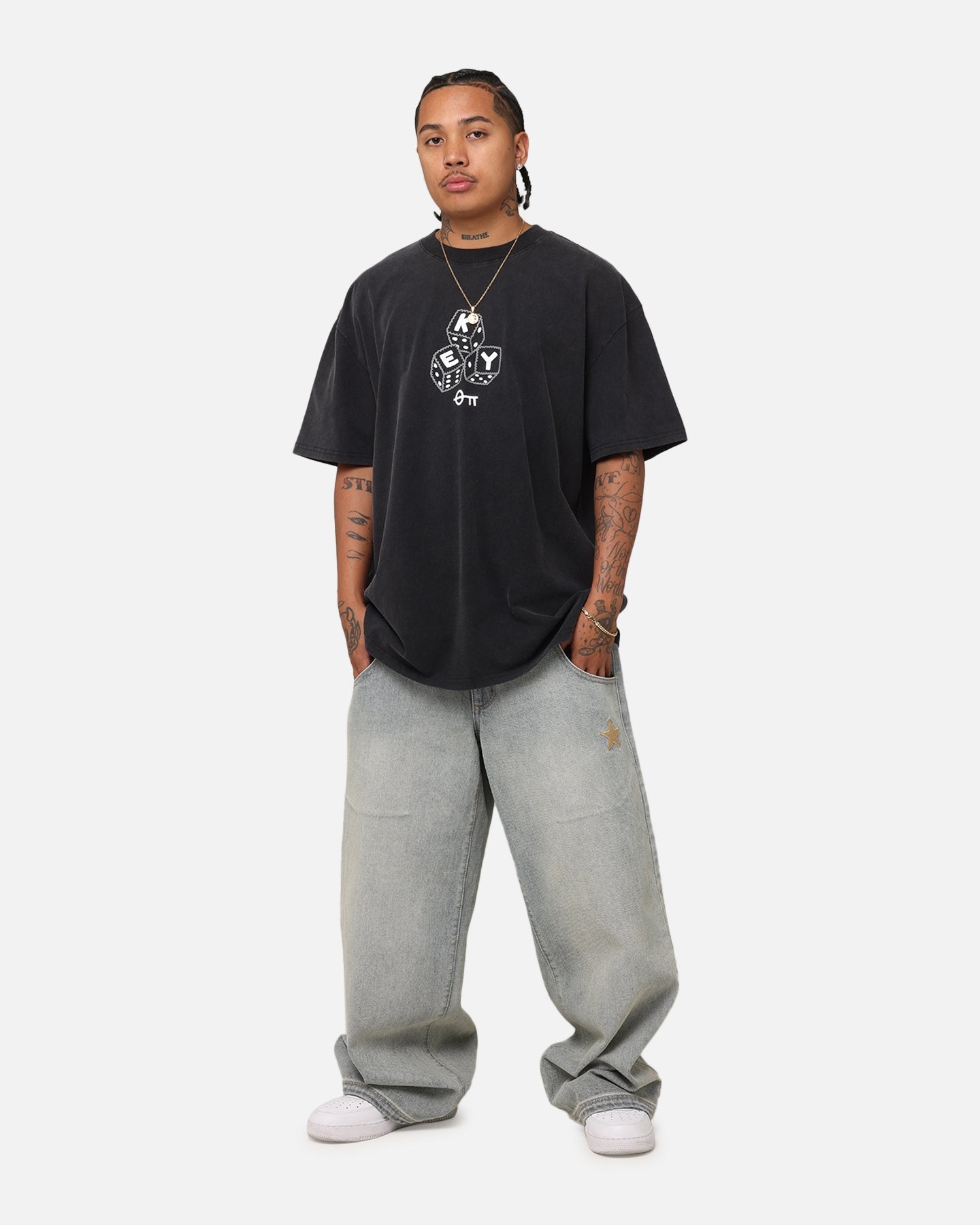 Key Street Dice Vintage T-Shirt Vintage Black