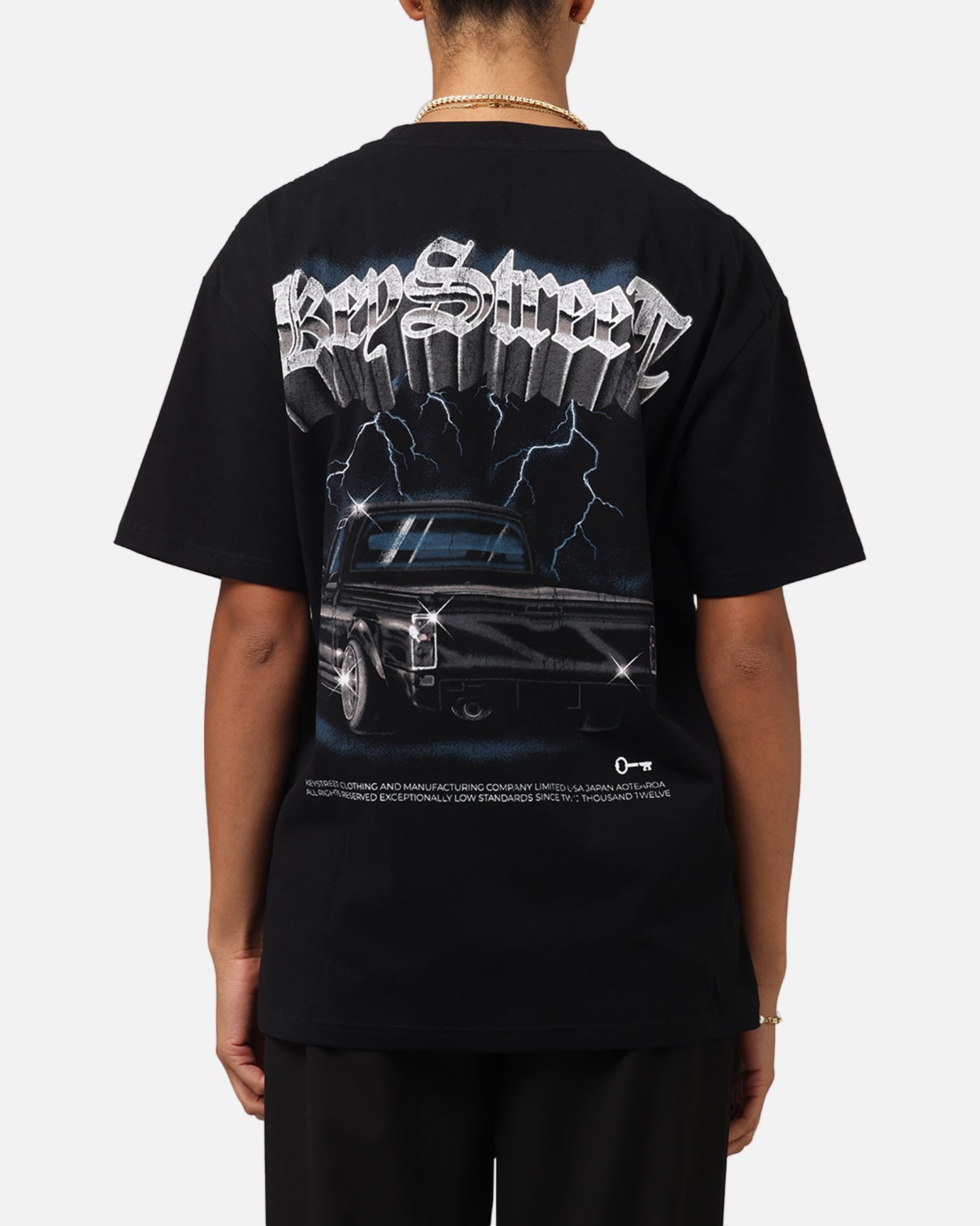 Key Street Mini Truck Vintage T-Shirt Black Style001