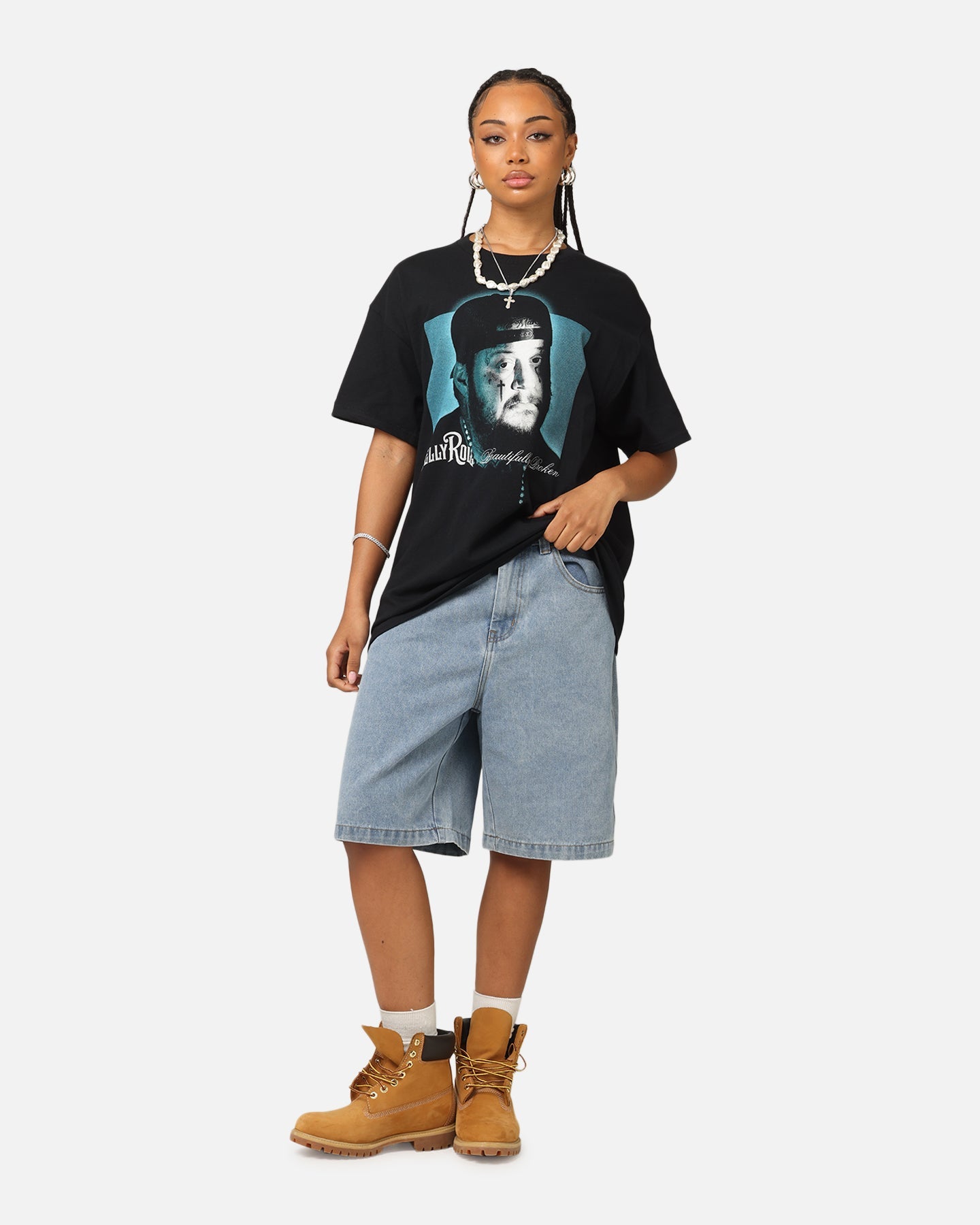 Jelly Roll Square Portrait T-Shirt Black Style001