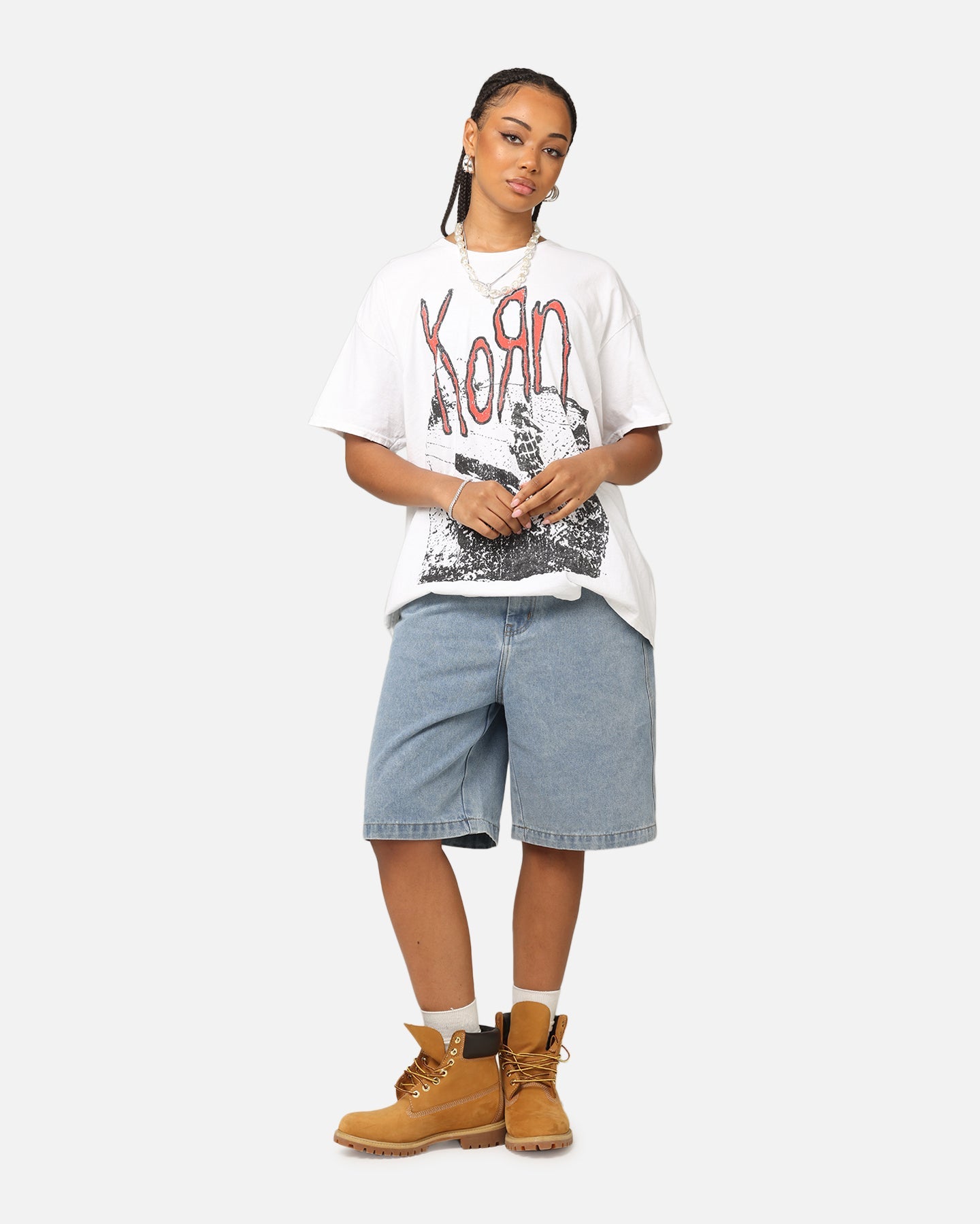 Korn Debut Xerox T-Shirt White Vintage Style001