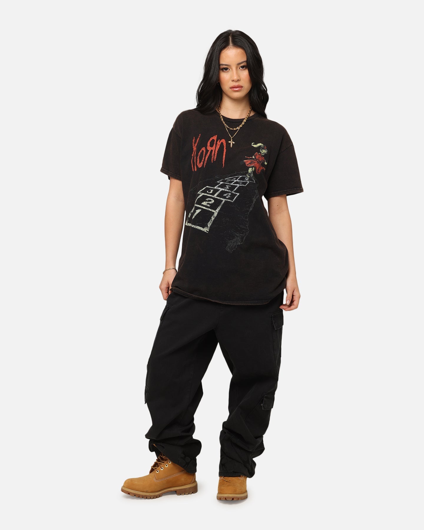 Korn Follow The Leader T-Shirt Black Vintage Style001