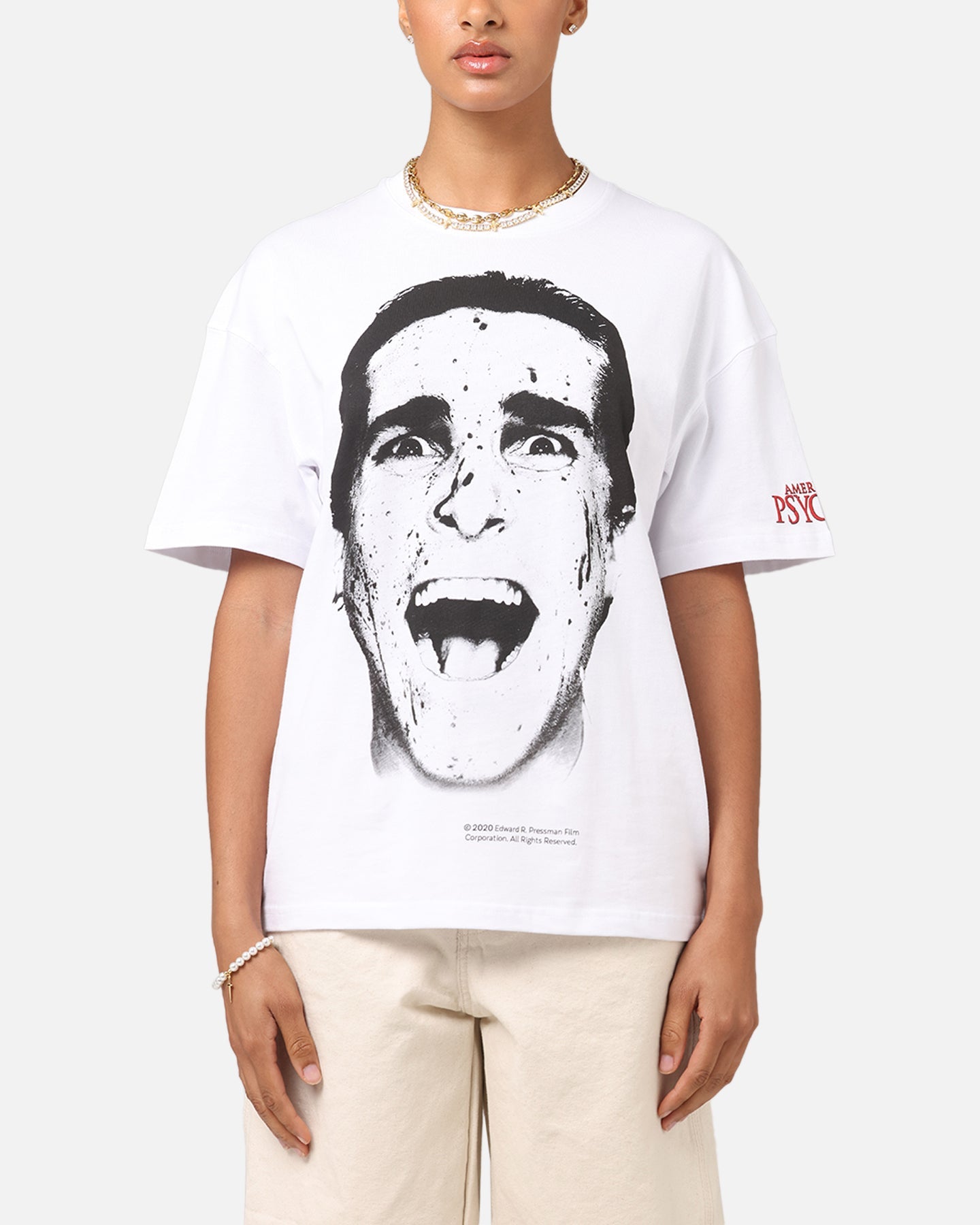 Goat Crew X American Psycho American Psycho T-Shirt White Style001