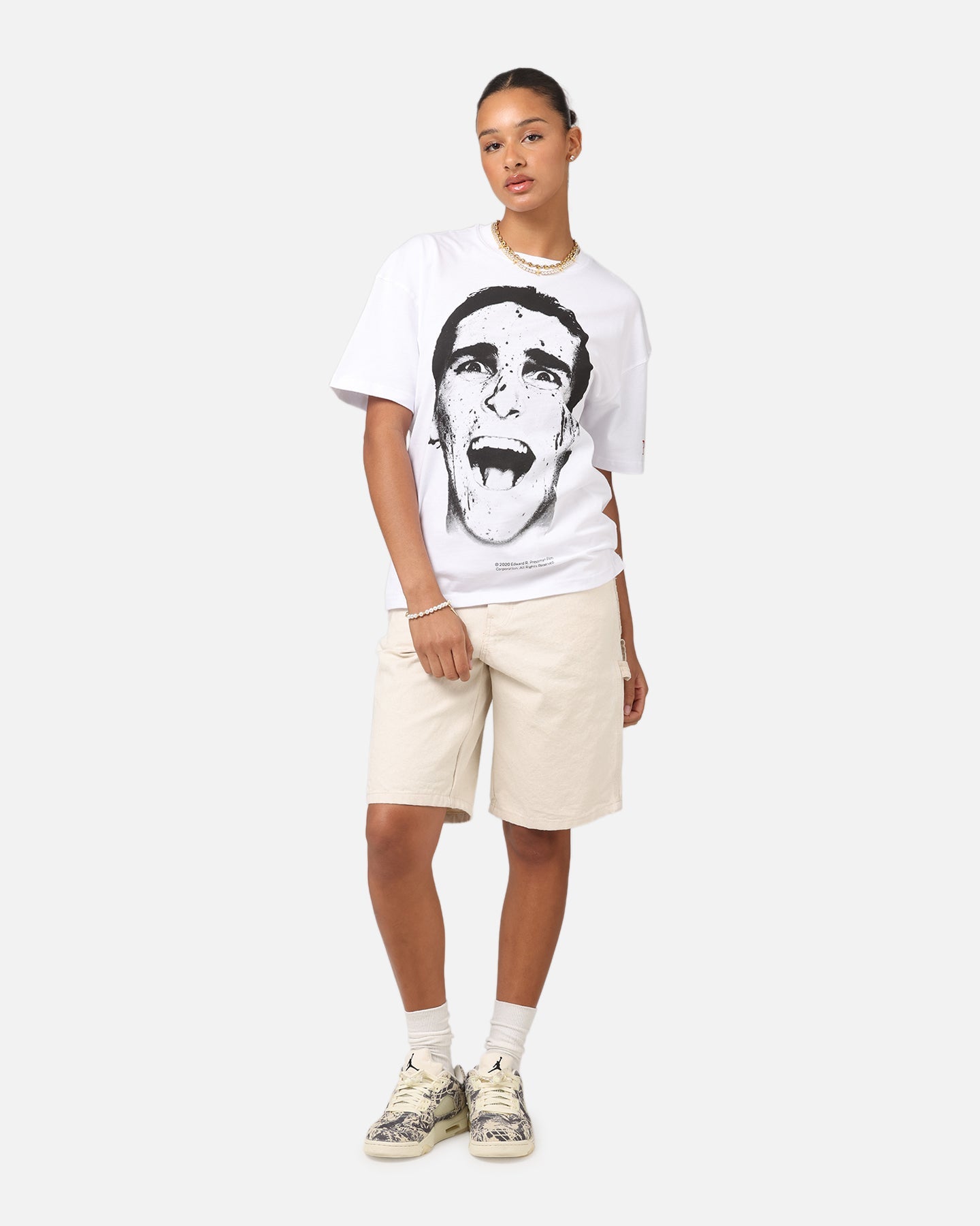 Goat Crew X American Psycho American Psycho T-Shirt White Style001
