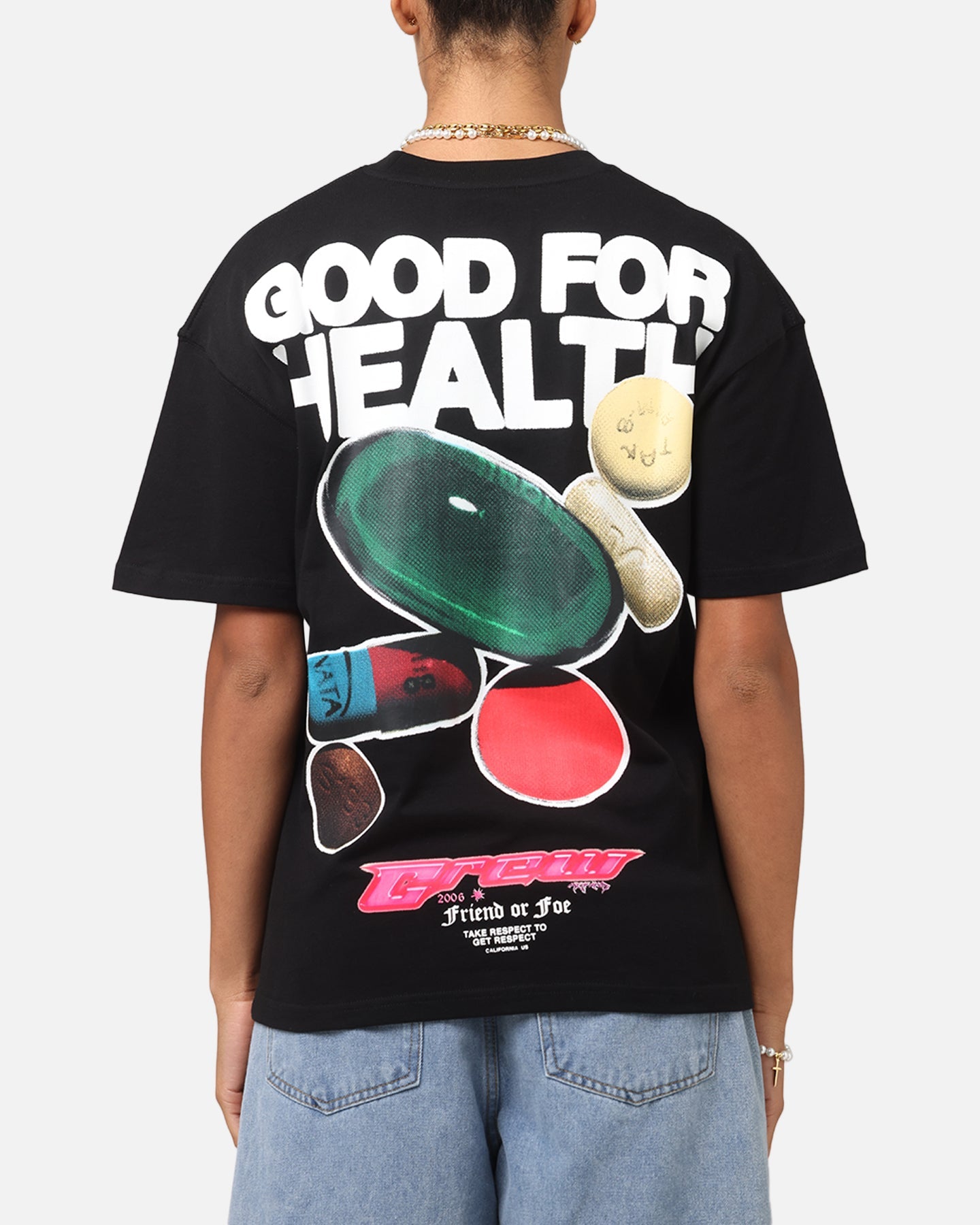Goat Crew Good 4 Health T-Shirt Black Style001
