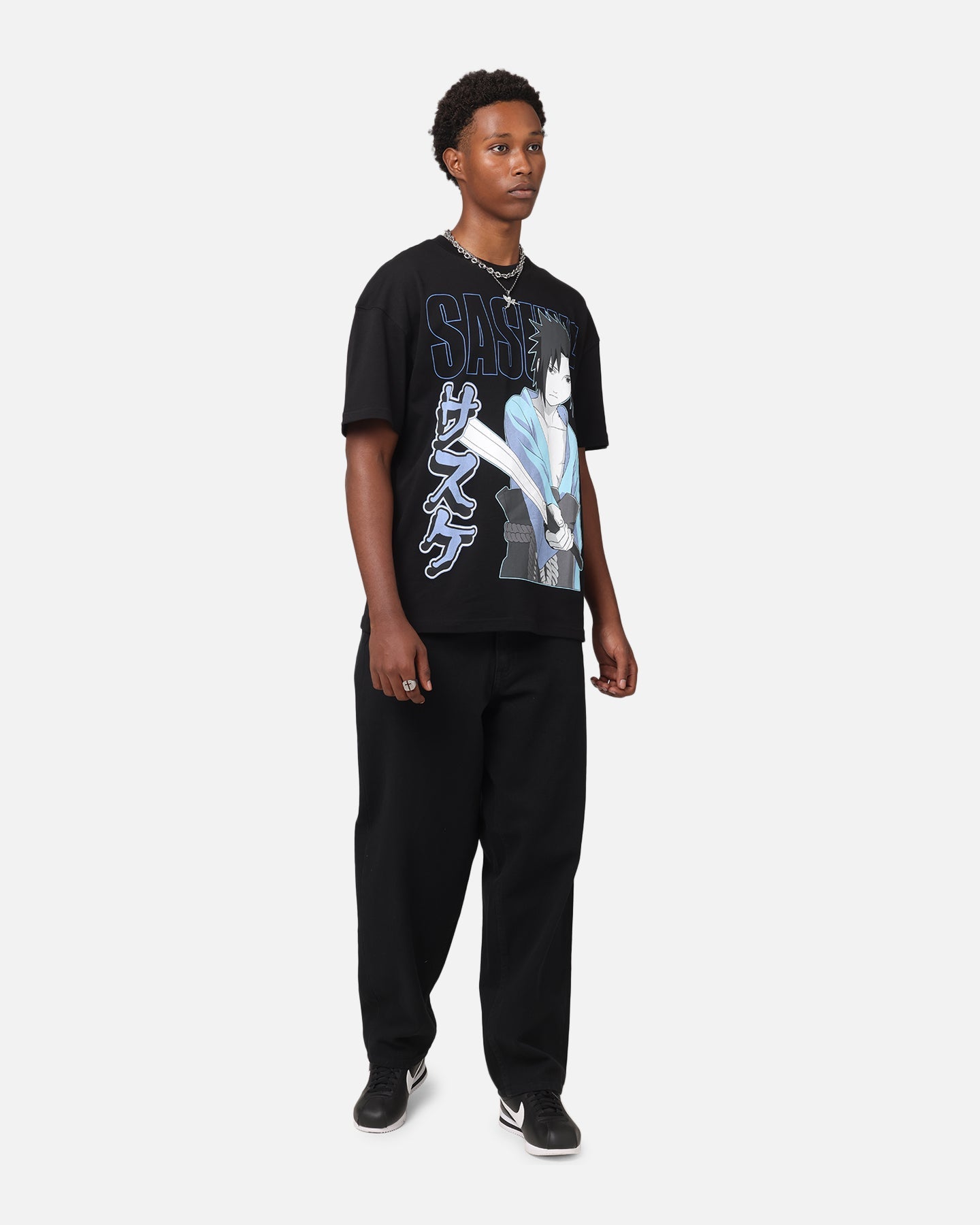 Goat Crew X Naruto Sasuke T-Shirt Black