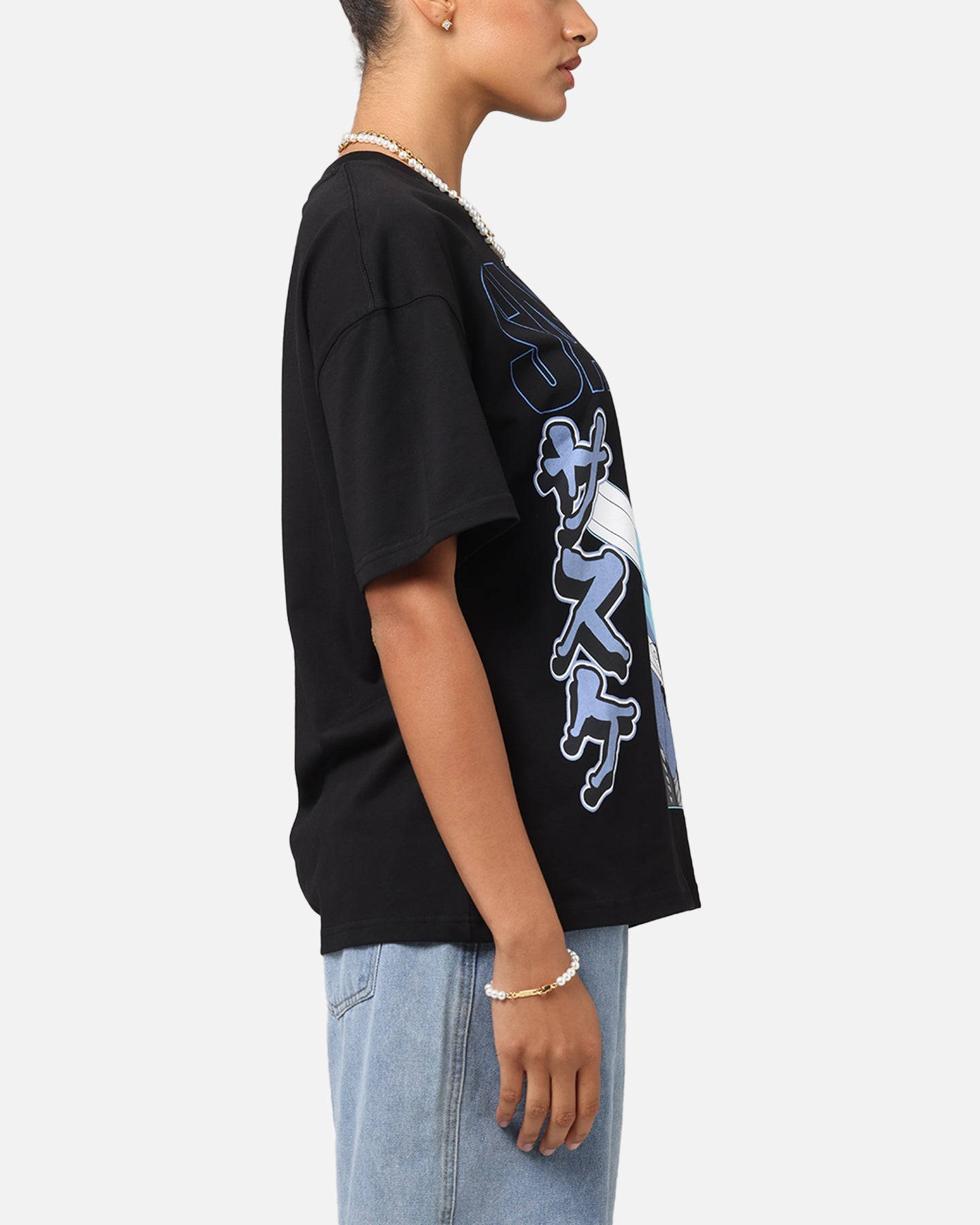 Goat Crew X Naruto Sasuke T-Shirt Black Style001
