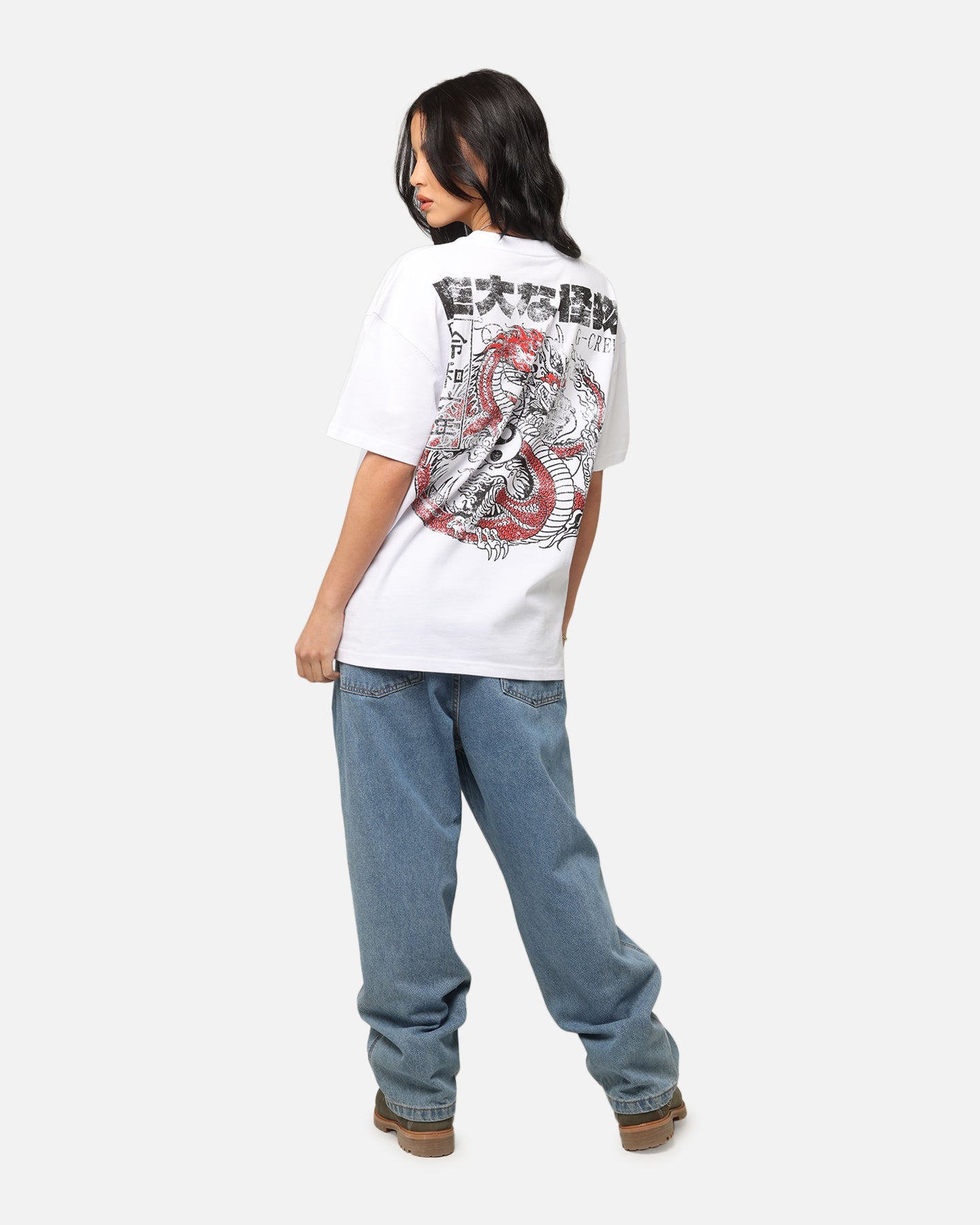 Goat Crew Osaka Dragon T-Shirt White Style001