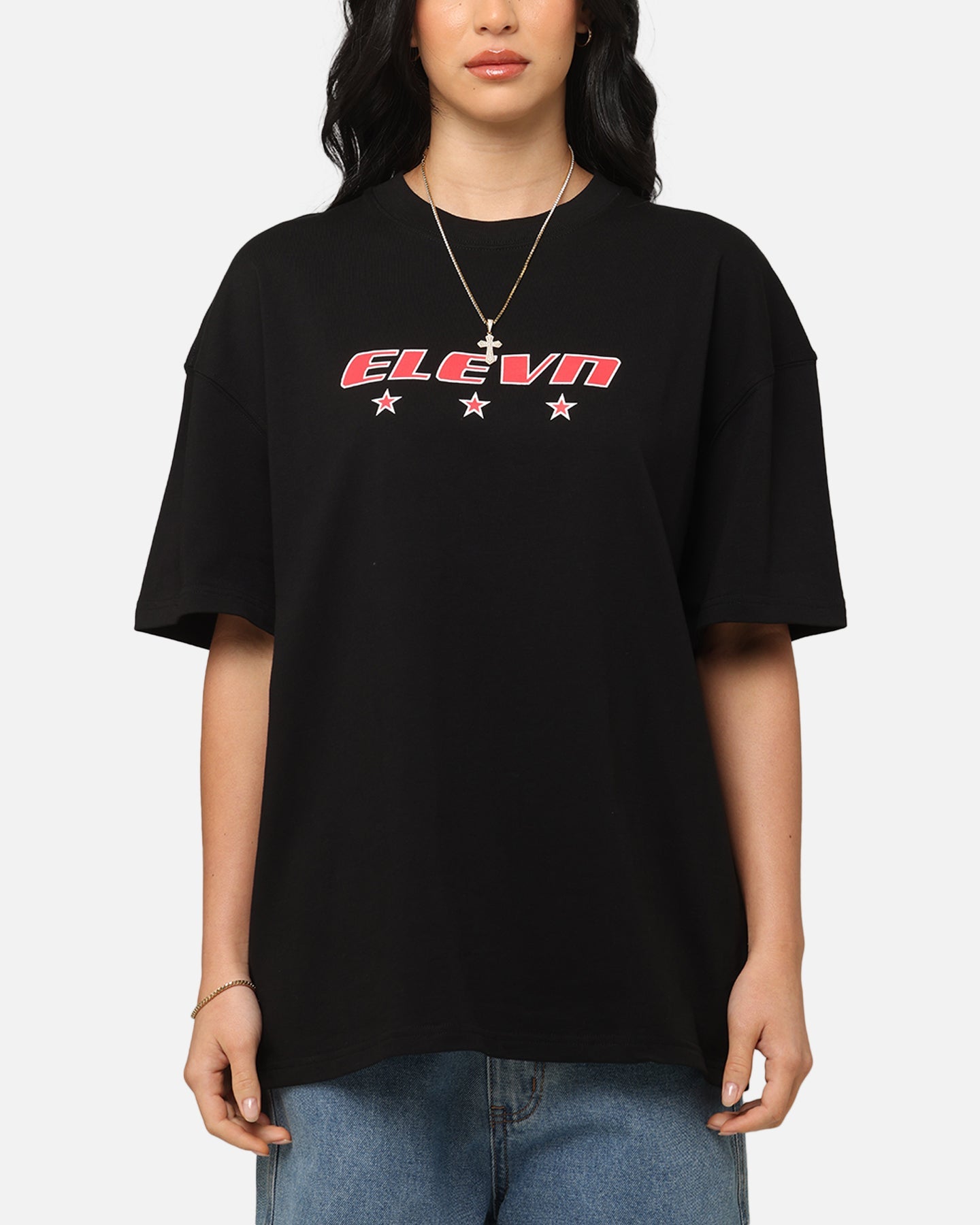 Elevn Clothing Co Racing T-Shirt Black Style001