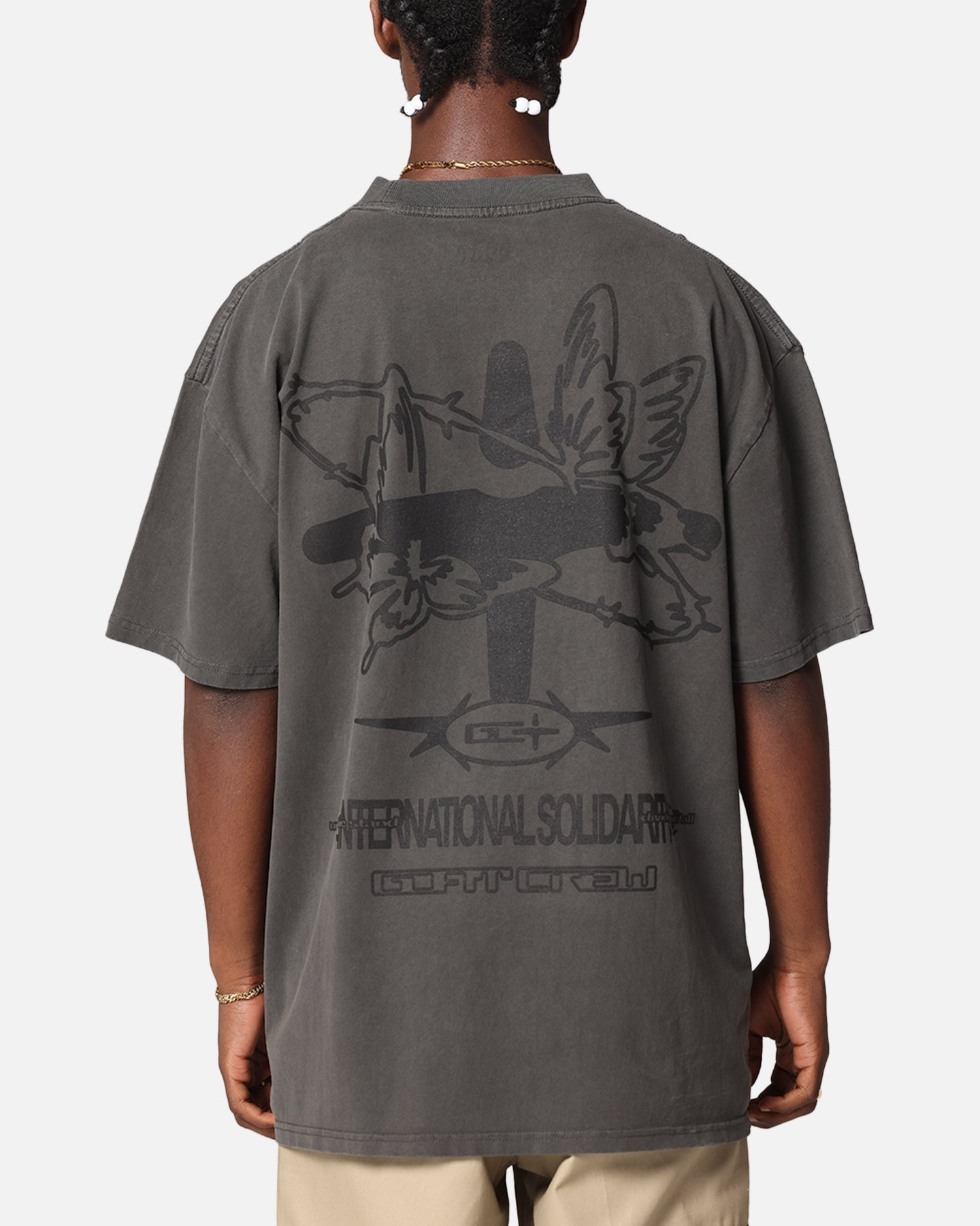 Goat Crew Solidaritry T-Shirt Black Wash