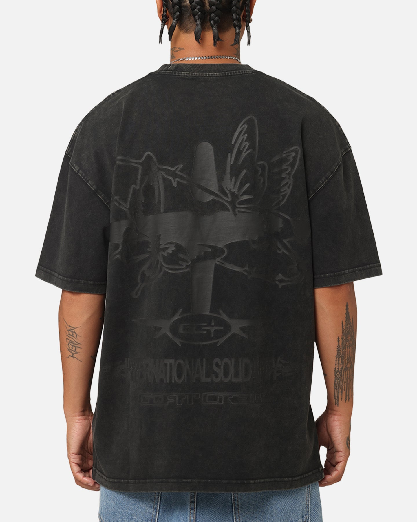Goat Crew Solidaritry T-Shirt Off Black
