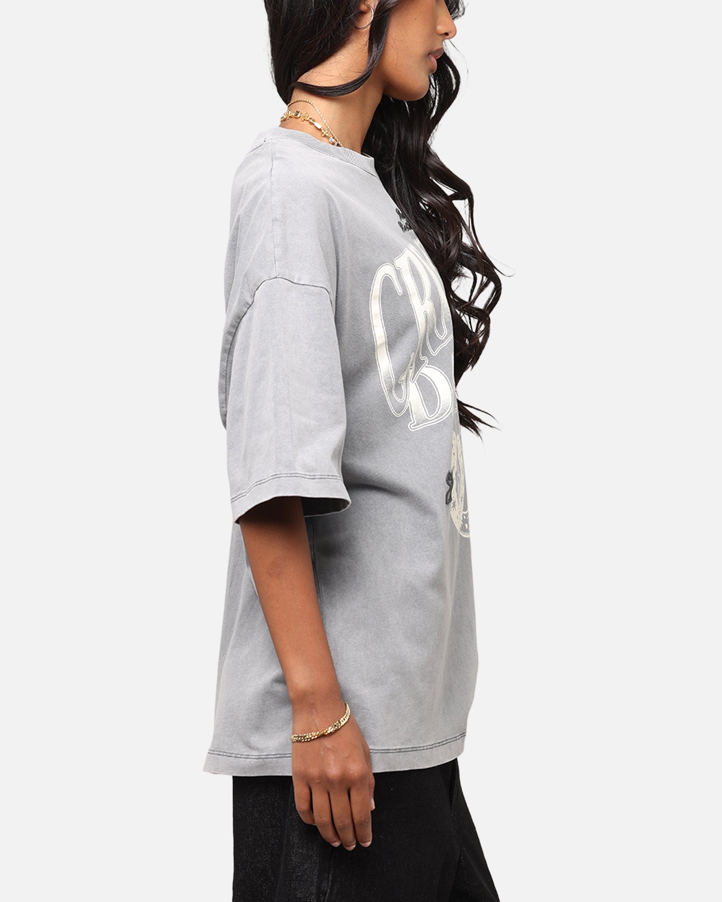 Criminal Damage Horseshoe T-Shirt Washed Black Style001