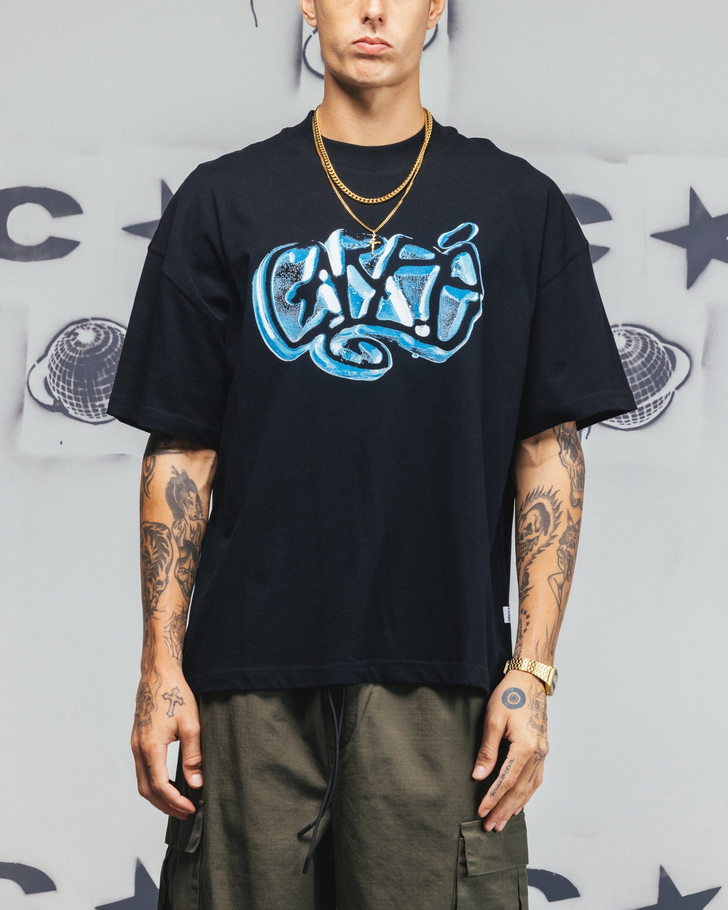 Carre Frosted T-Shirt Black