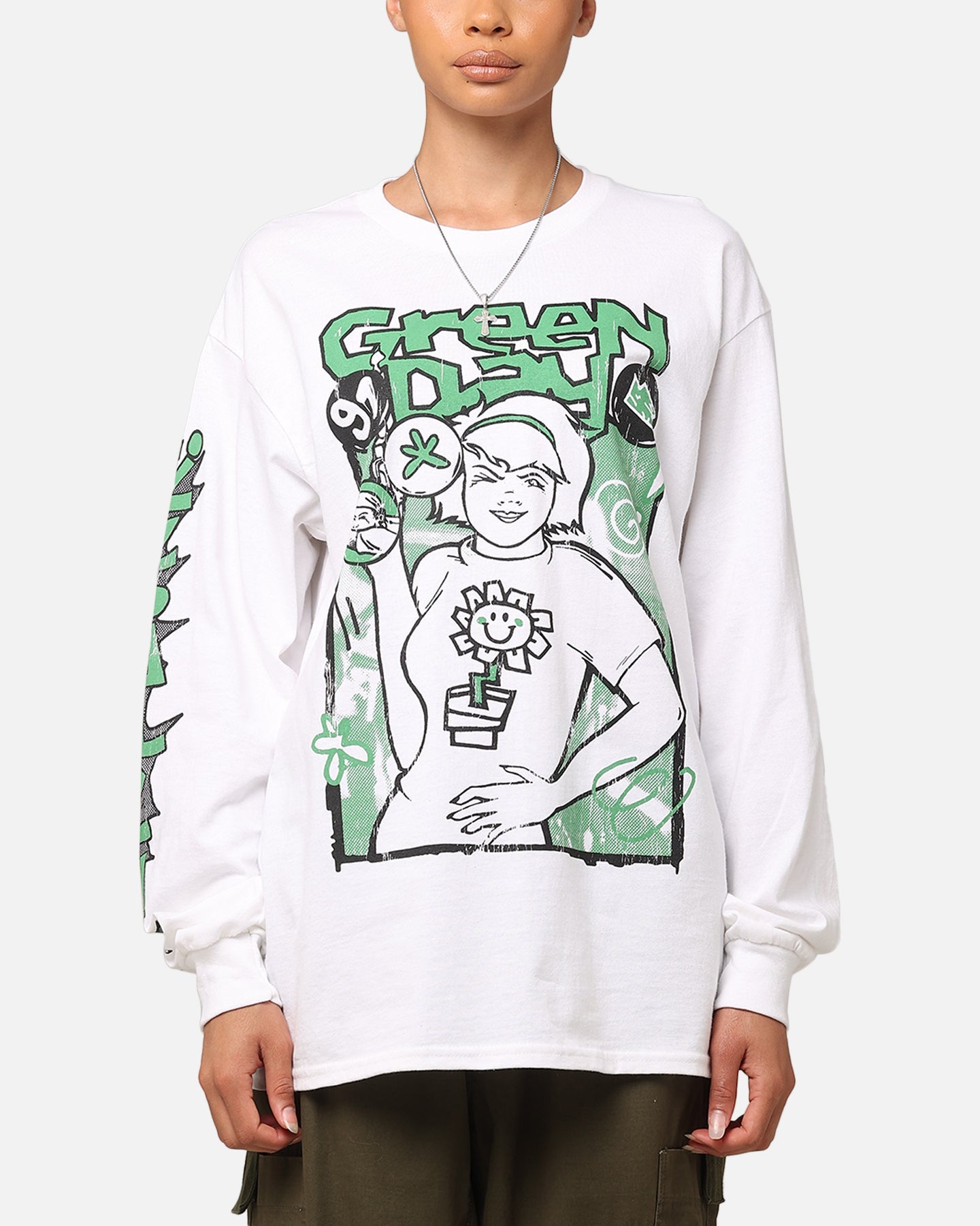 Green Day Kerplunk Long Sleeve T-Shirt White Style001