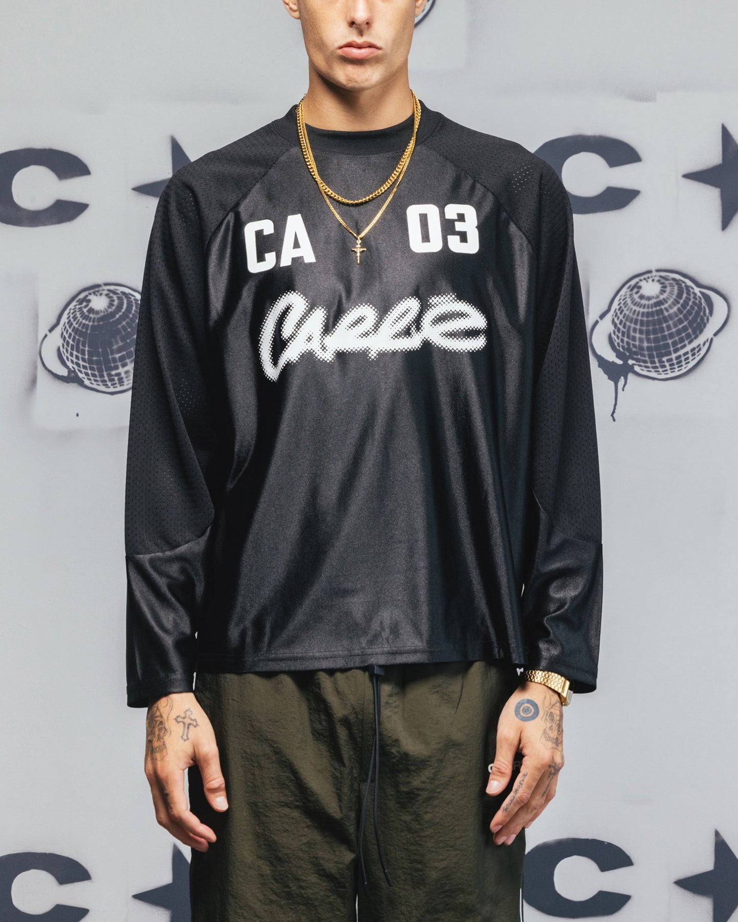 Carre Nebula Long Sleeve T-Shirt Black