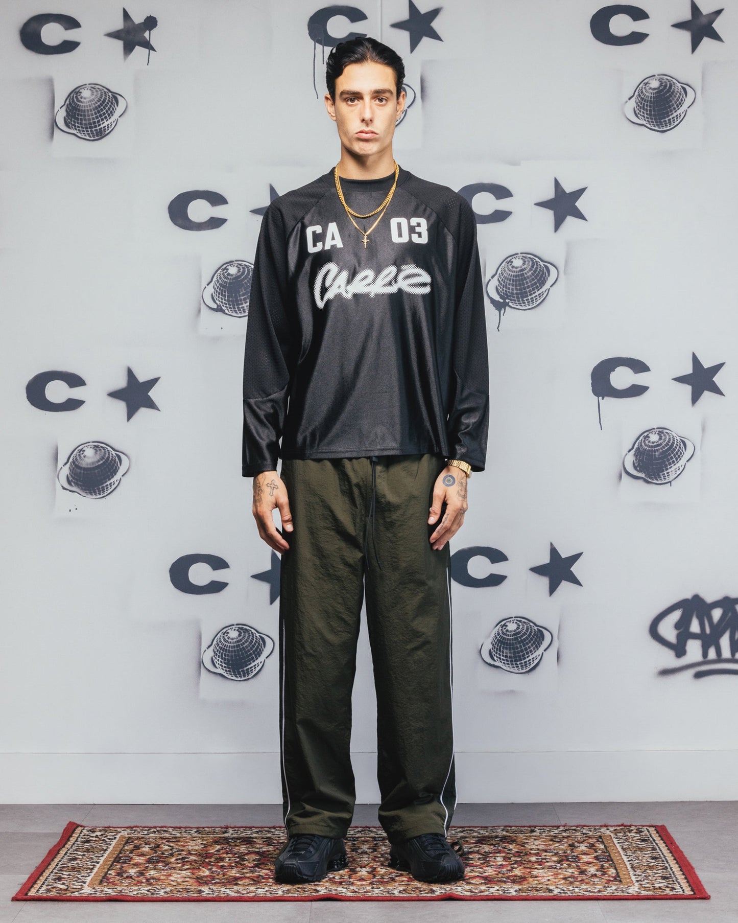 Carre Nebula Long Sleeve T-Shirt Black