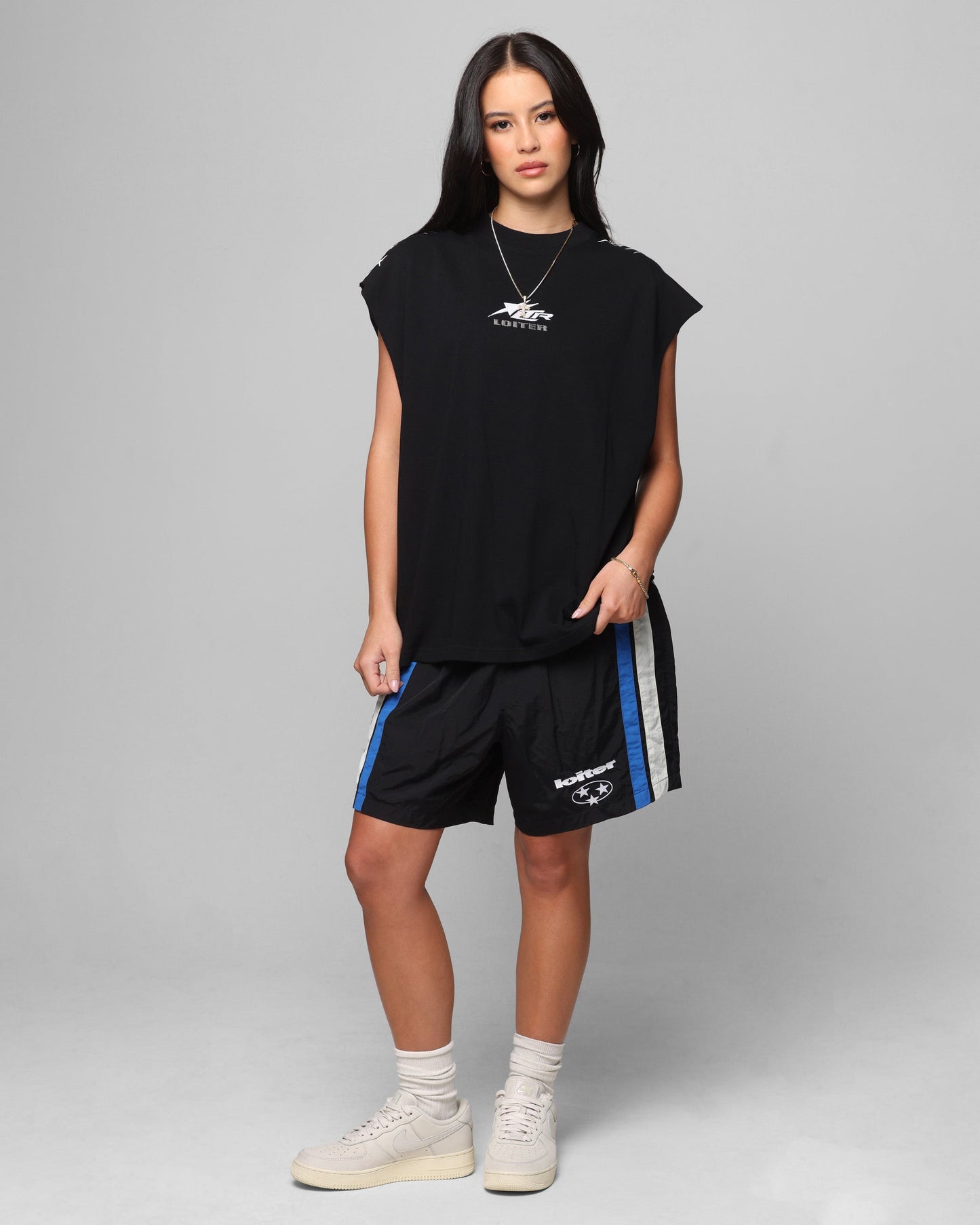Loiter Cyber Muscle T-Shirt Black Style001