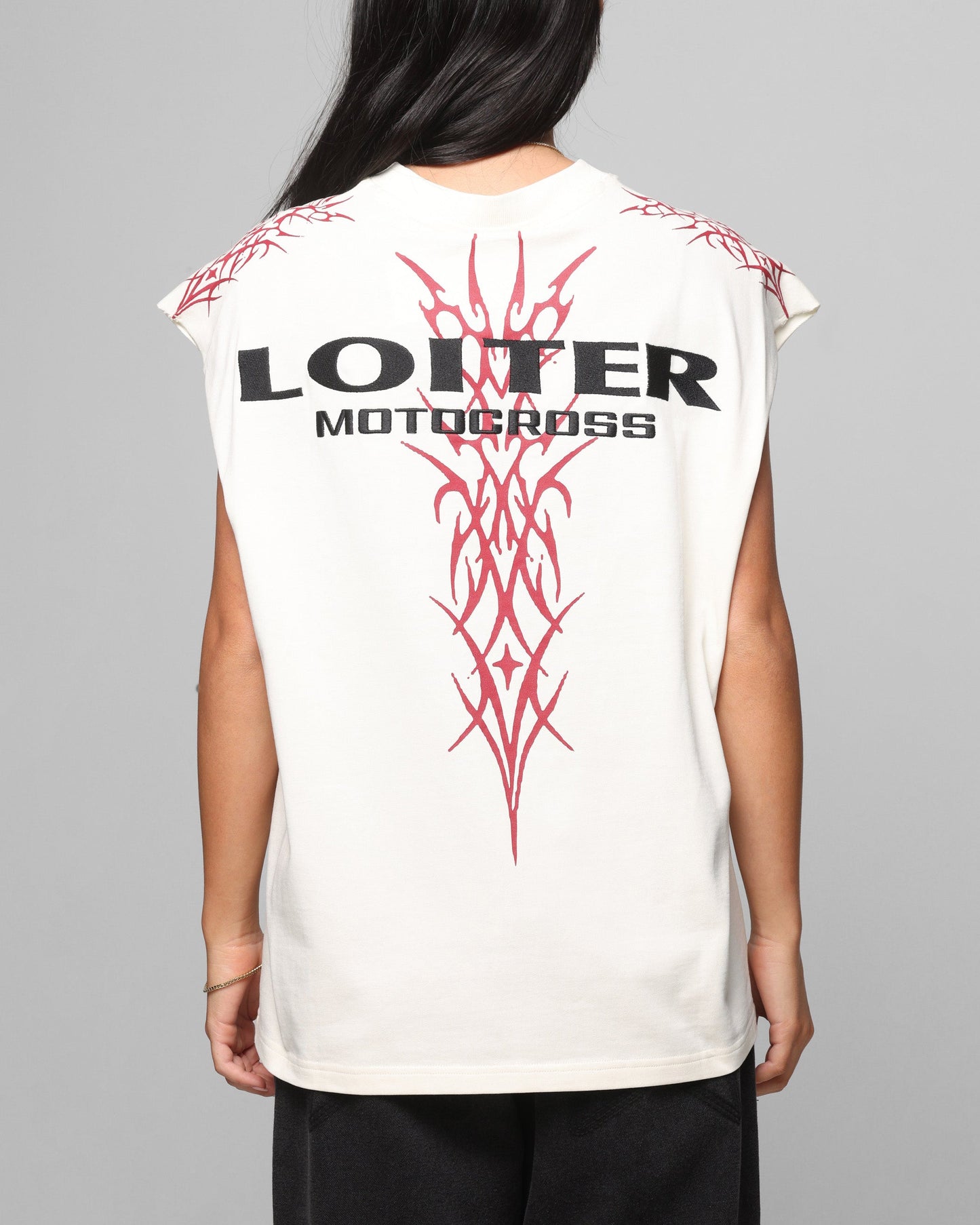 Loiter Cyber Muscle T-Shirt Off White Style001