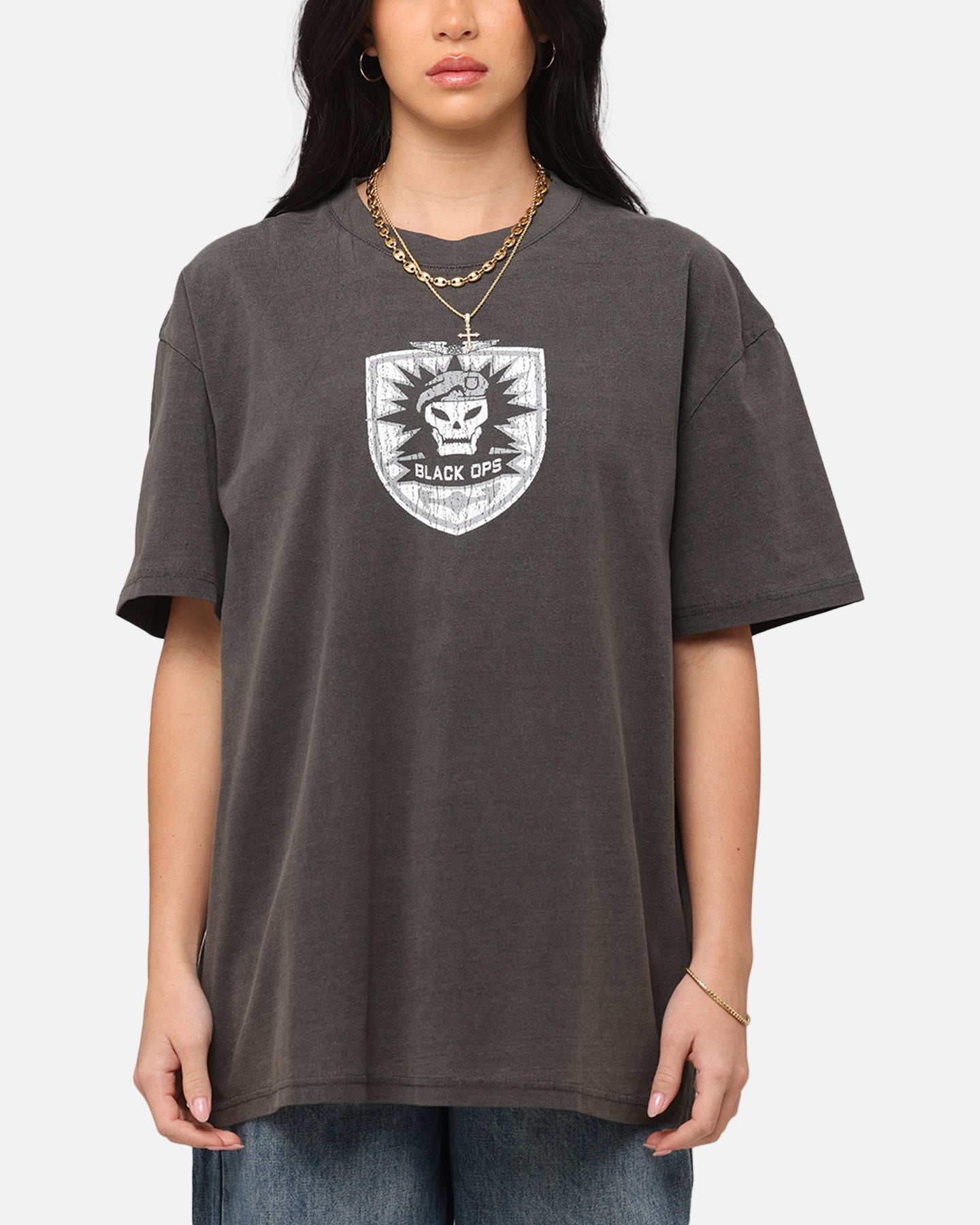 Goat Crew X Call Of Duty Black Ops Heavy T-Shirt Black Wash Style001