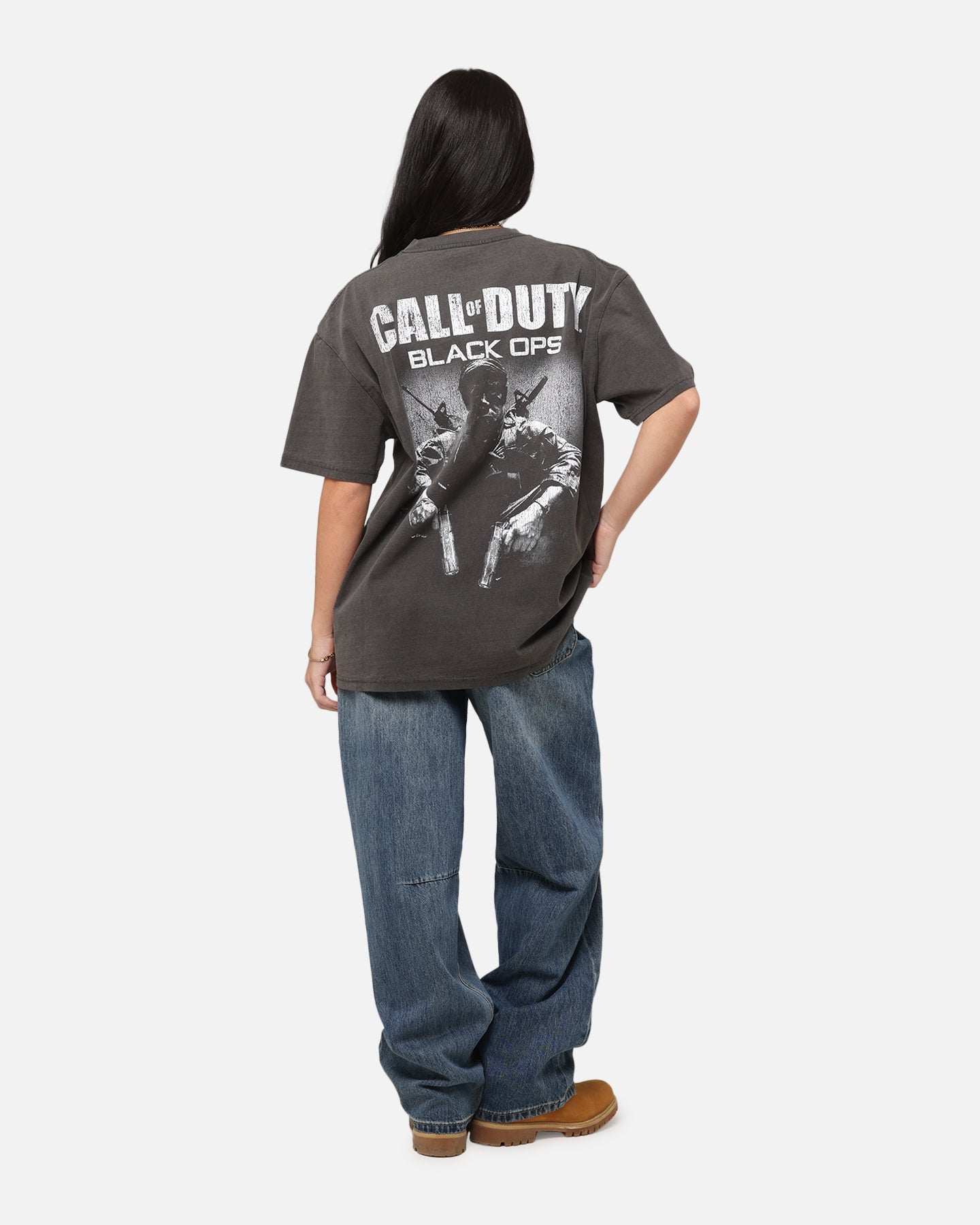 Goat Crew X Call Of Duty Black Ops Heavy T-Shirt Black Wash Style001