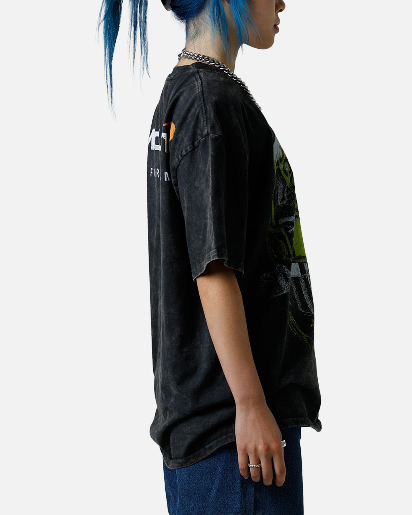 Culture Kings X Mclaren Lando Norris 'Vegas Grand Prix 2024' Helmet T-Shirt Black Acidwash Style001