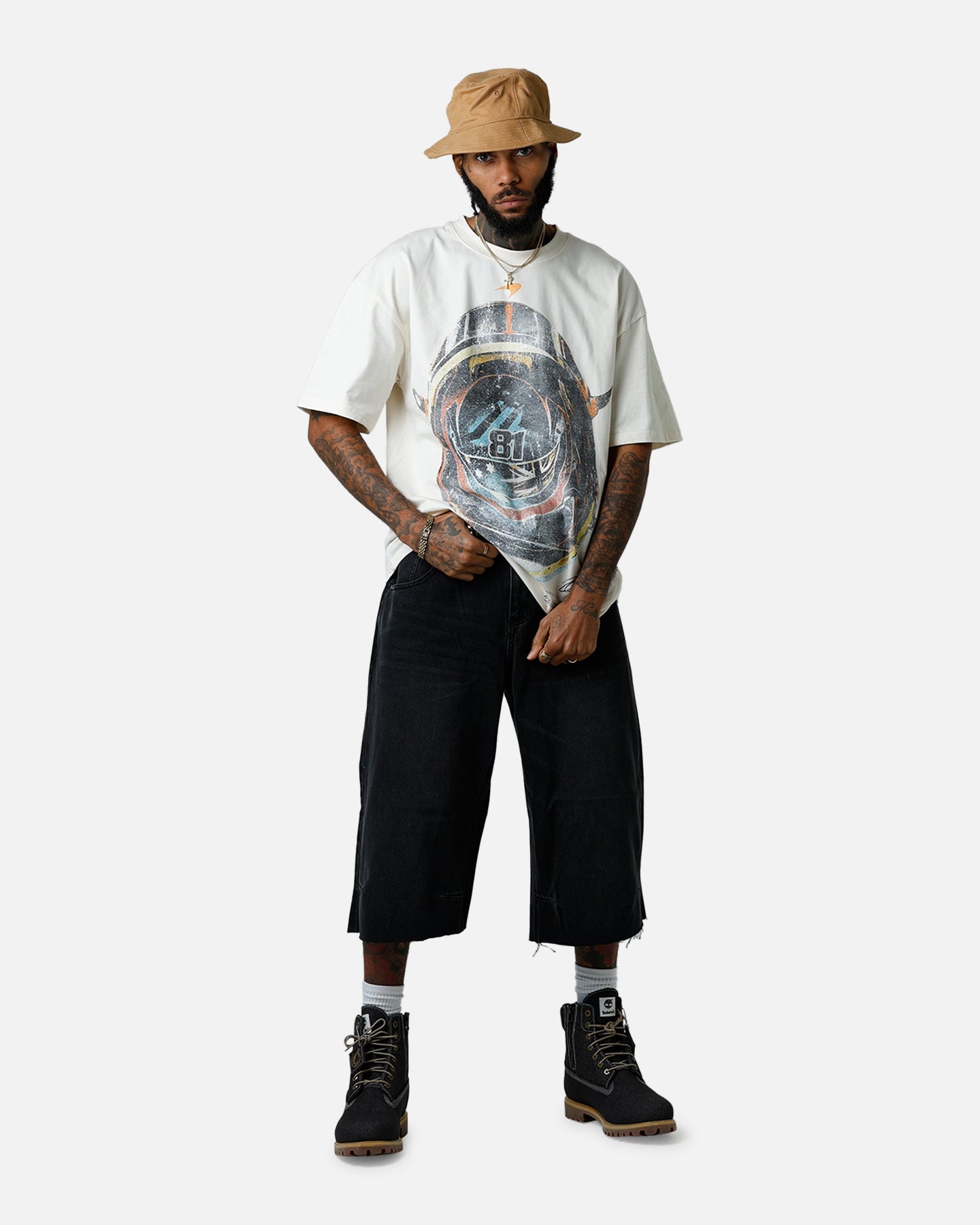 Culture Kings X Mclaren Oscar Piastri 'Vegas Grand Prix 2024' Helmet T-Shirt Off White