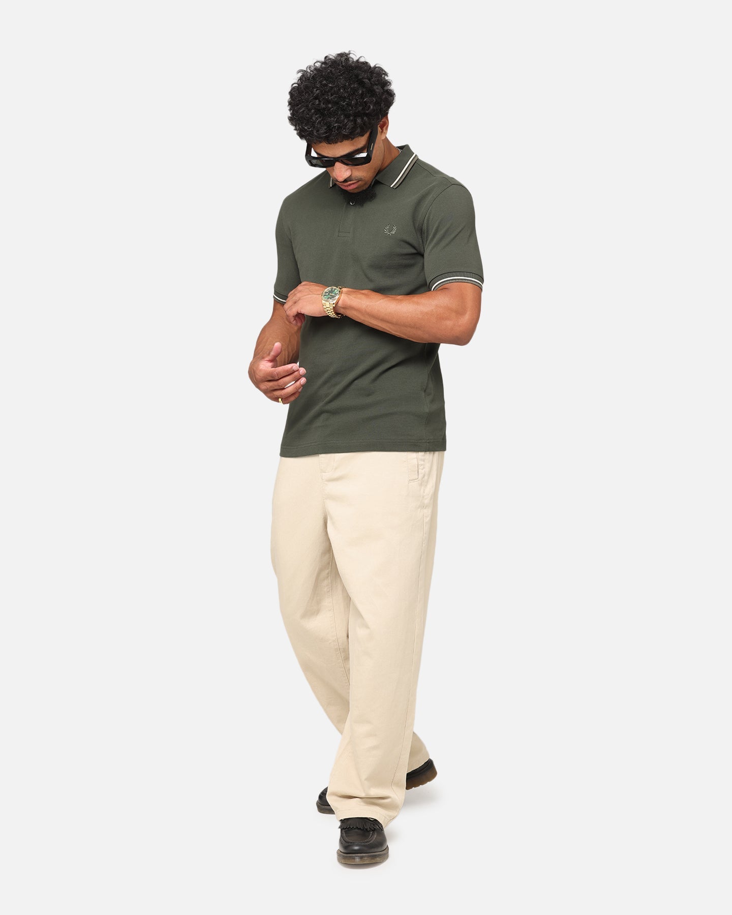 Fred Perry Twin Tipped Polo Shirt Hunter Green