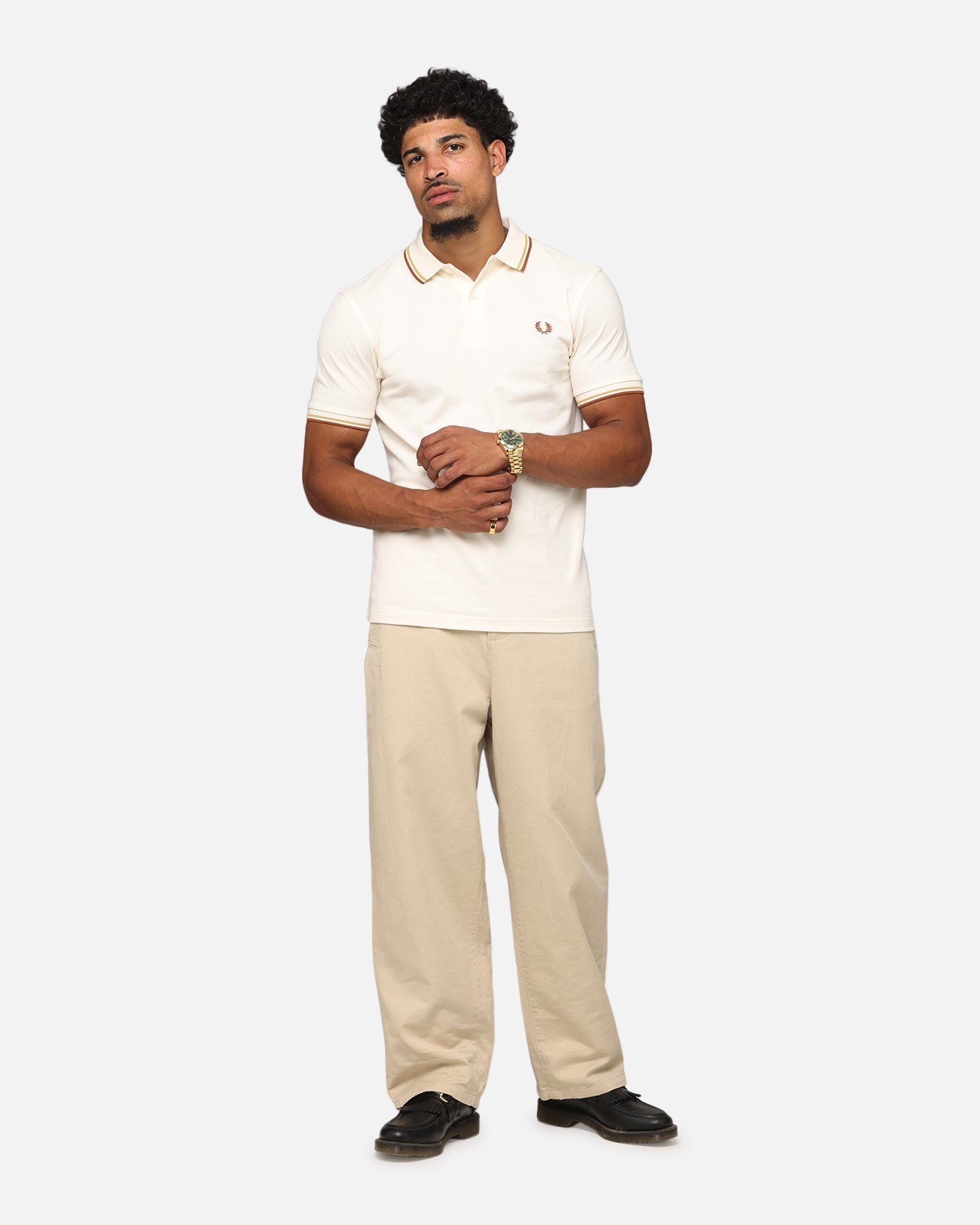 Fred Perry Twin Tipped Polo Shirt Ecru