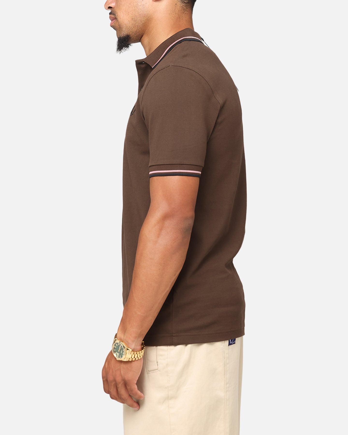 Fred Perry Twin Tipped Polo Shirt Brown