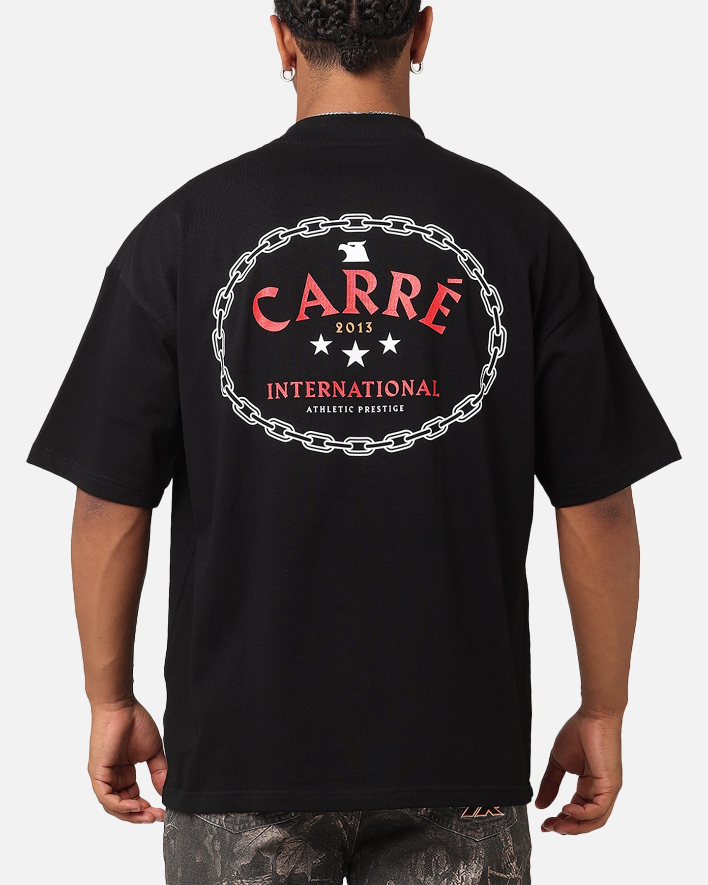 Carre Athletic Prestige Mock Neck T-Shirt Black