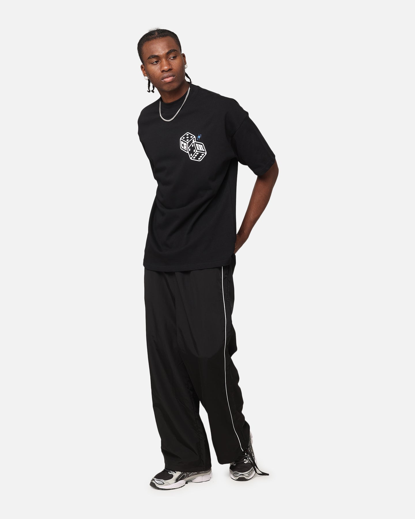 Carre Feeling Lucky Mock Neck T-Shirt Black