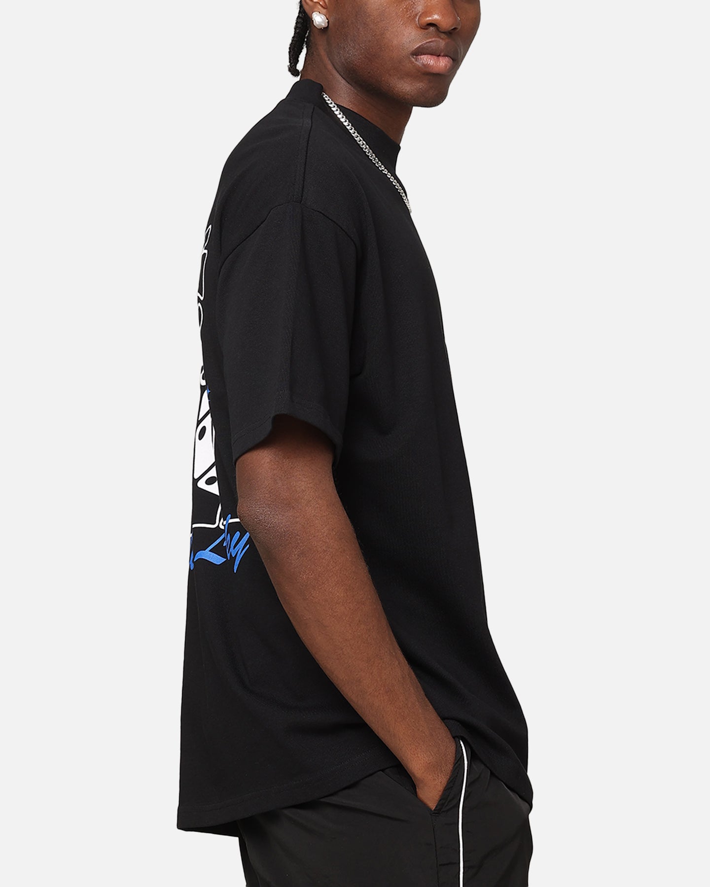 Carre Feeling Lucky Mock Neck T-Shirt Black