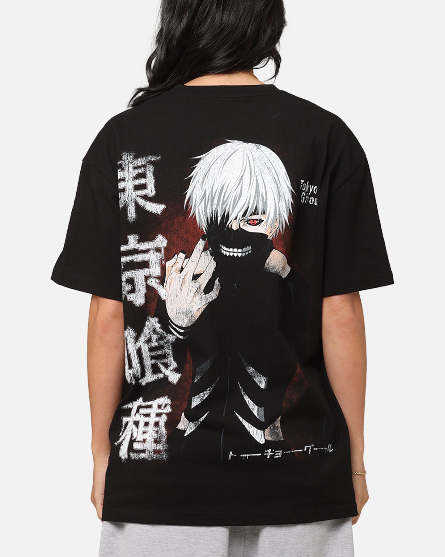Goat Crew X Tokyo Ghoul Kaneki Heavy T-Shirt Black Style001