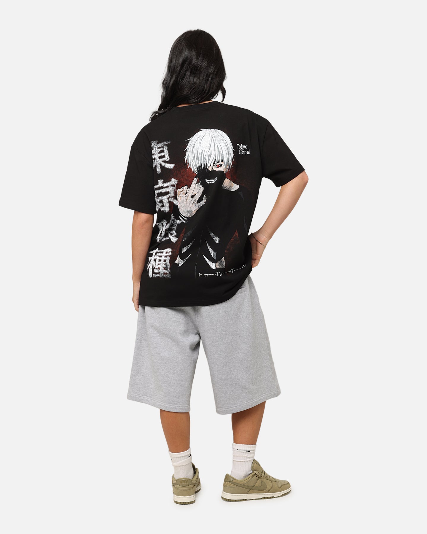 Goat Crew X Tokyo Ghoul Kaneki Heavy T-Shirt Black Style001