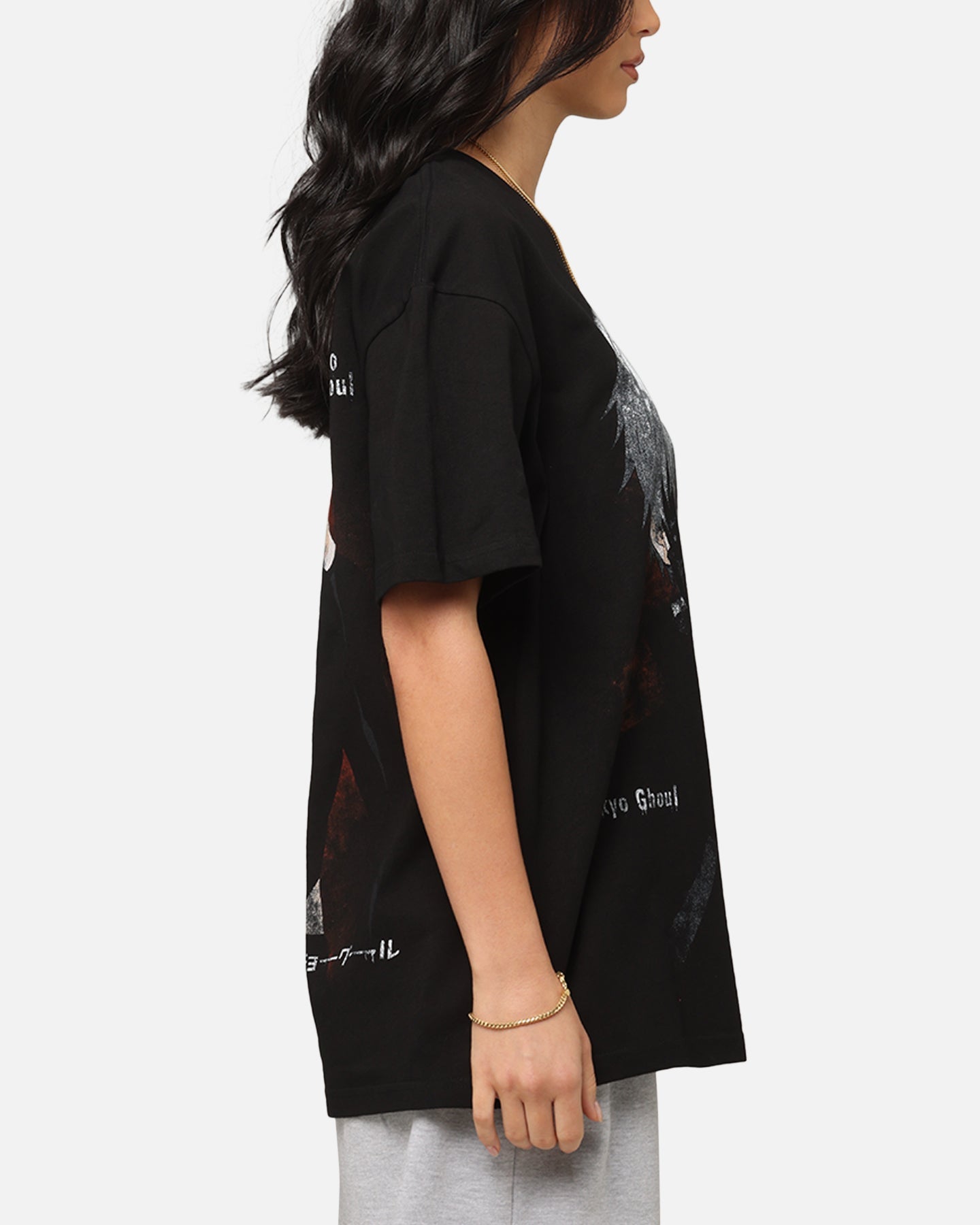 Goat Crew X Tokyo Ghoul Kaneki Heavy T-Shirt Black Style001