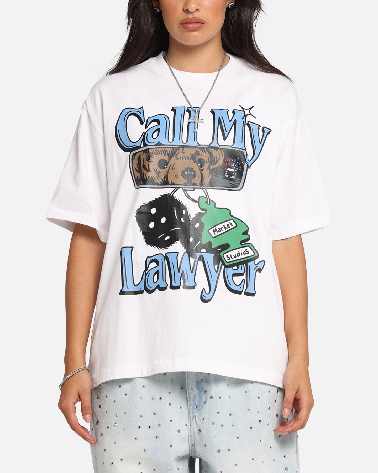 Market Lawyer Chase T-Shirt White Style001