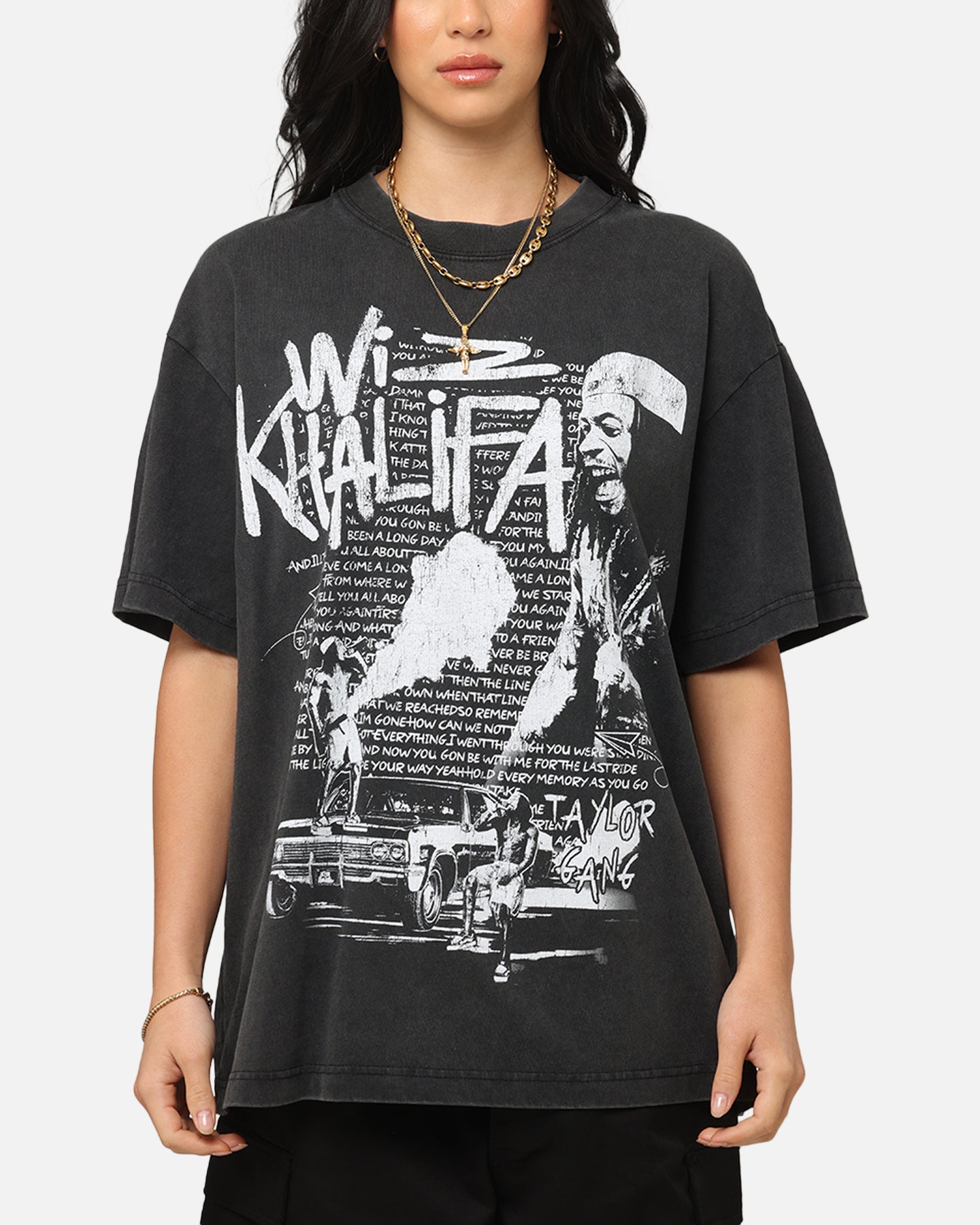 ID Supply Wiz Khalifa Up In Smoke T-Shirt Washed Black Style001