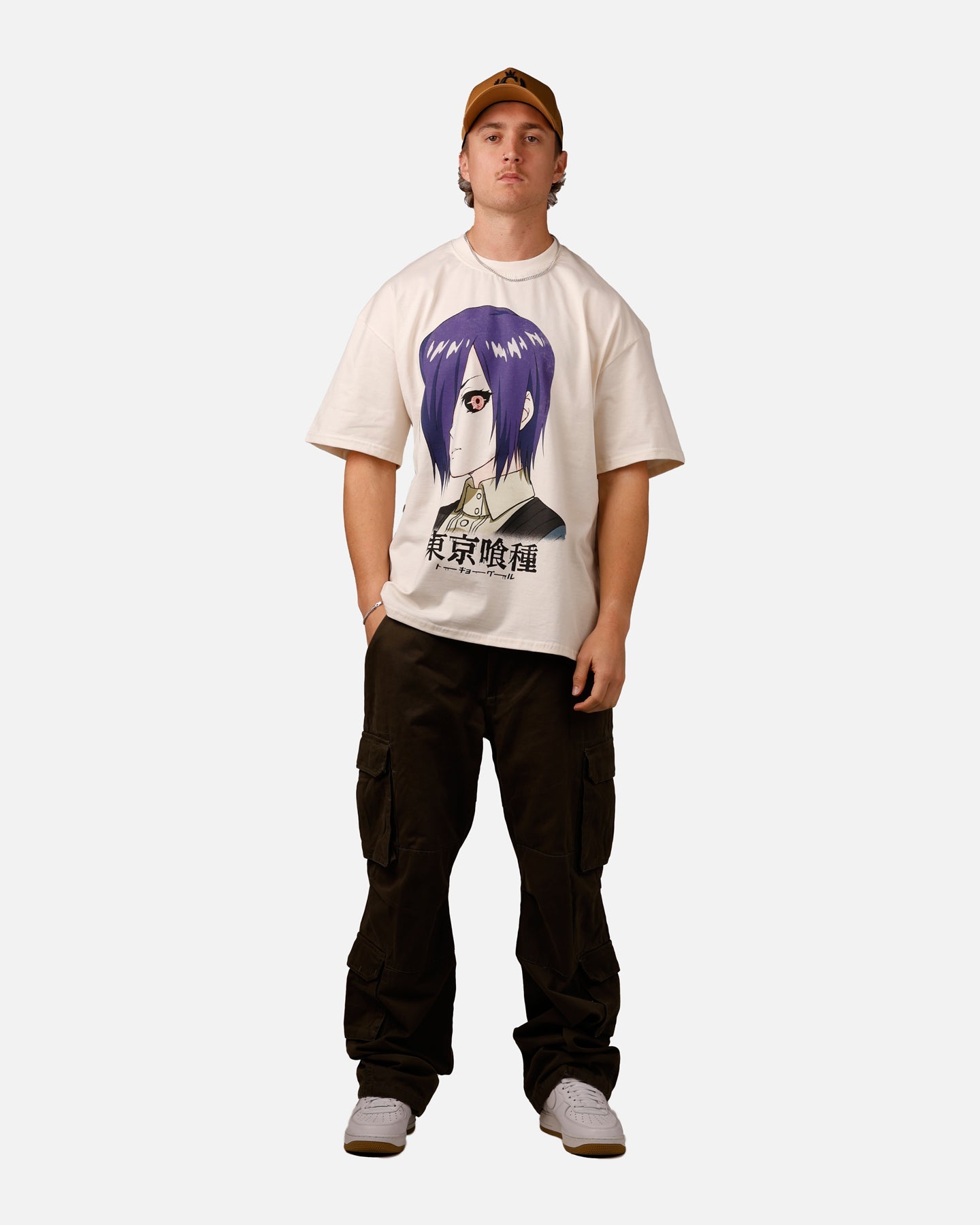 Goat Crew X Tokyo Ghoul Touka Vintage T-Shirt Off White
