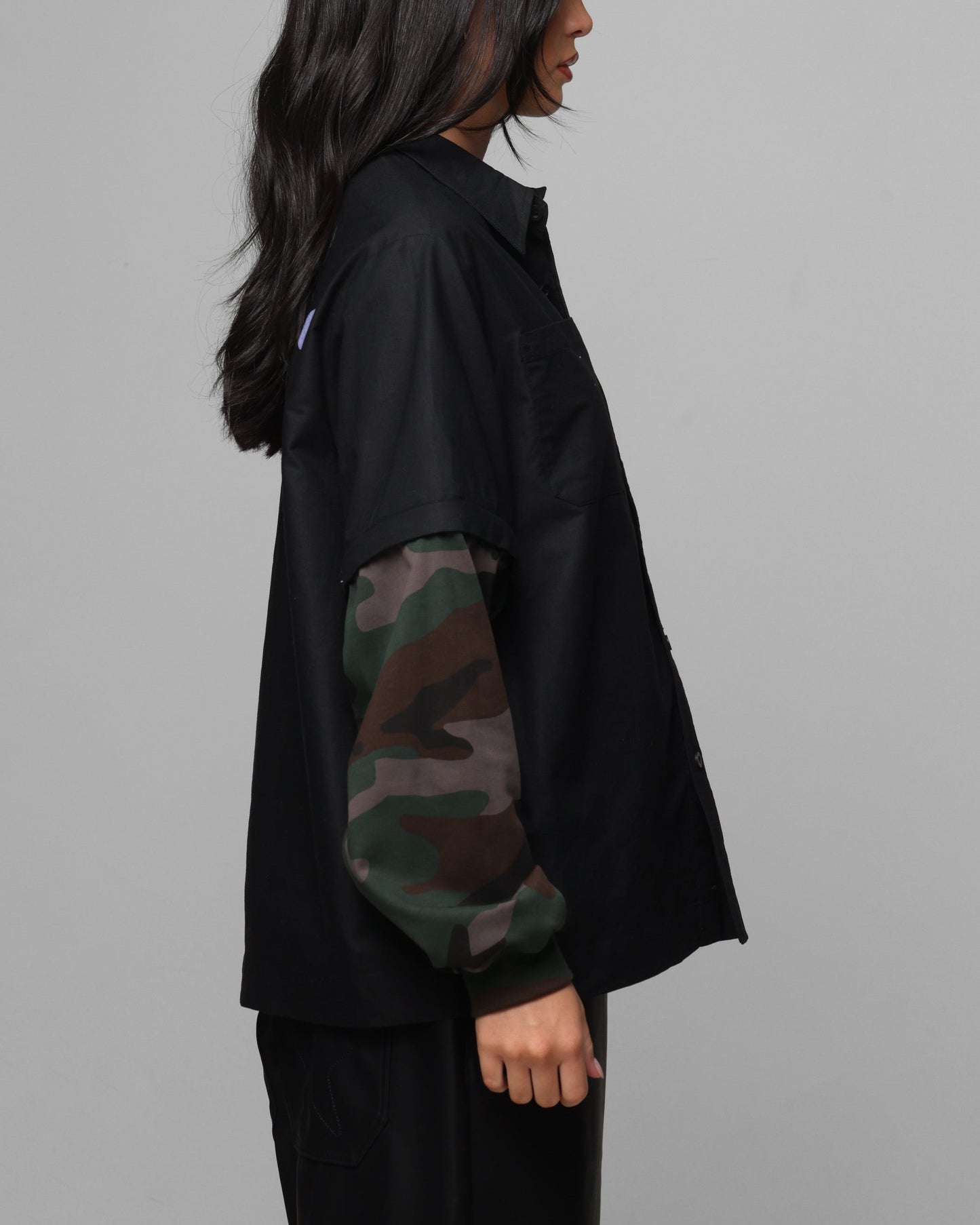 Loiter Art Studio Work Shirt Black/Camo Style001