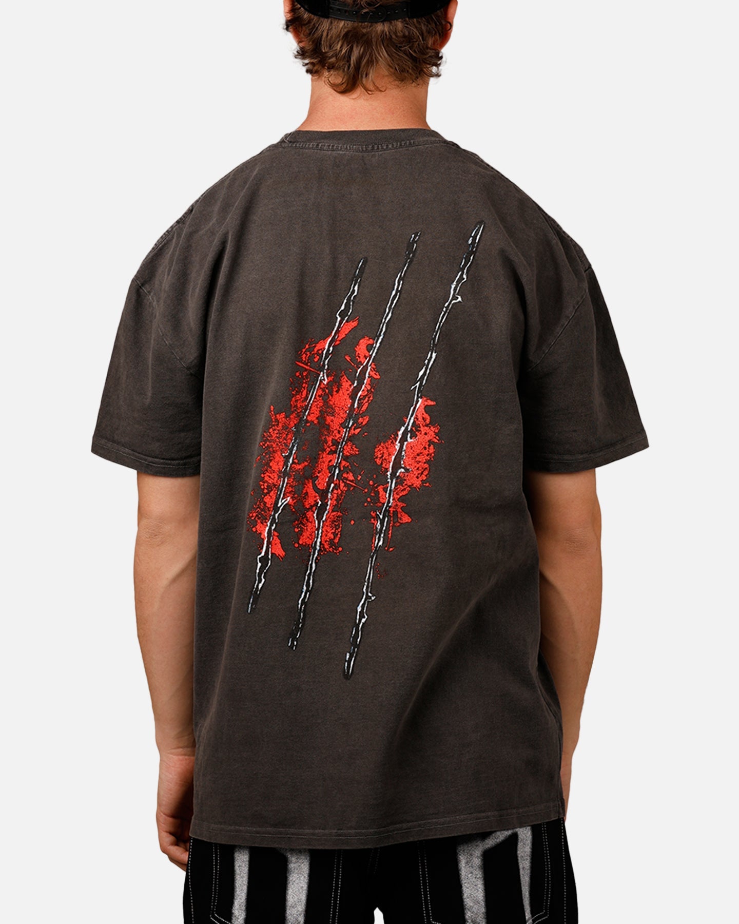 American Thrift X A Nightmare on Elm Street 'Horror Classics' Claw Heavyweight T-Shirt Black Wash
