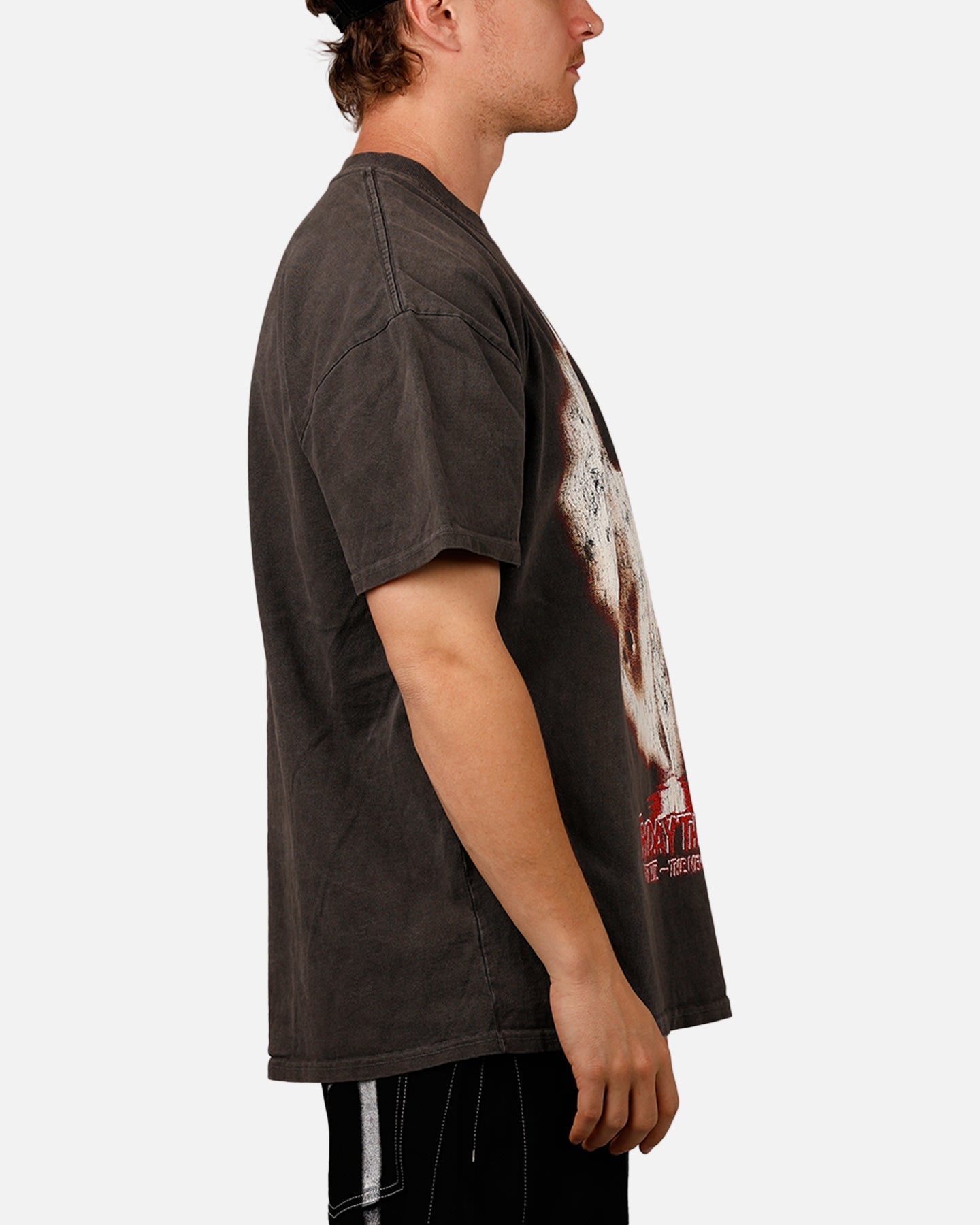 American Thrift X Friday The 13th Part VII 'Horror Classics' The New Blood Heavyweight T-Shirt Black Wash
