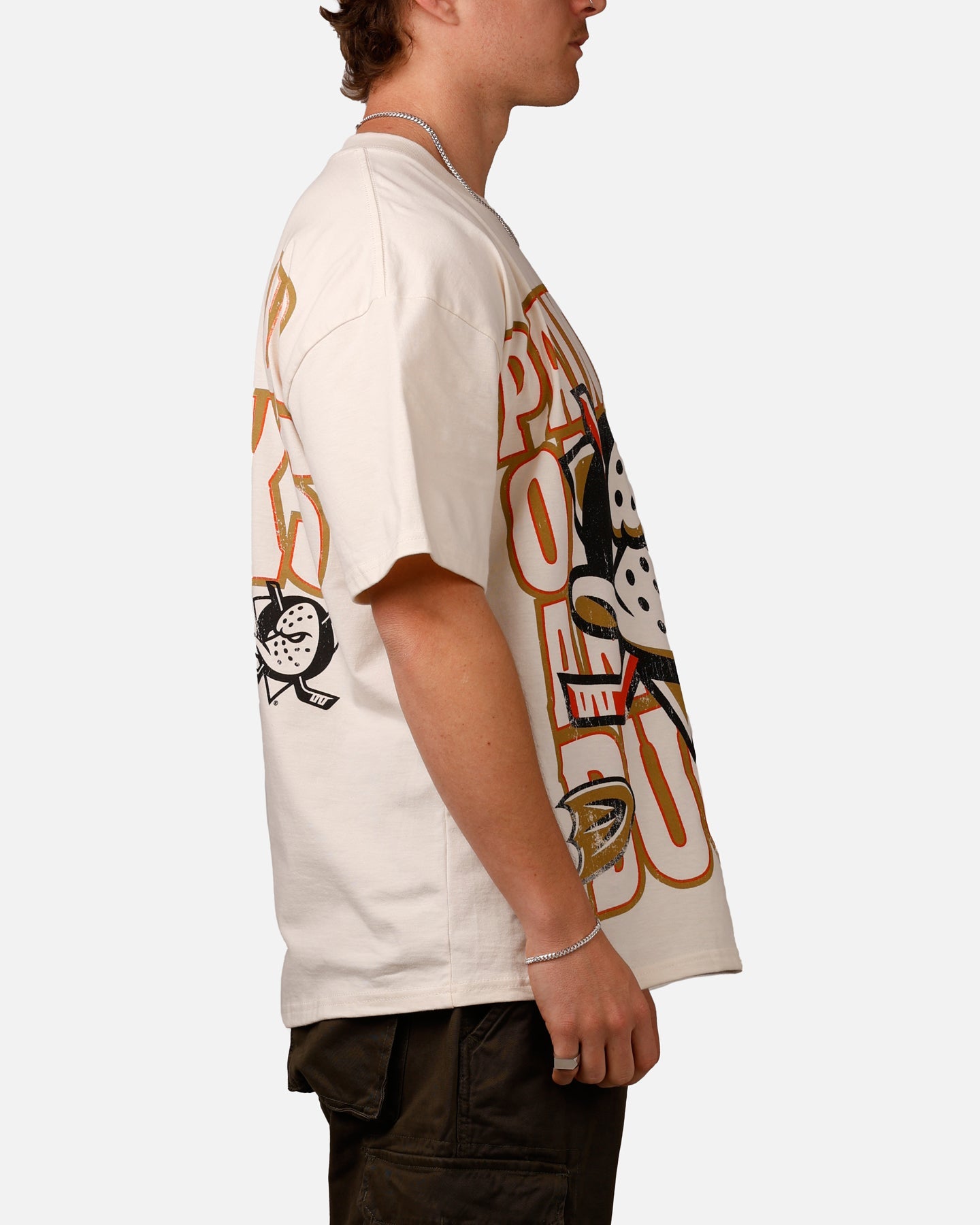 Culture Kings Anaheim Ducks Lets Go Ducks Vintage T-Shirt Off White