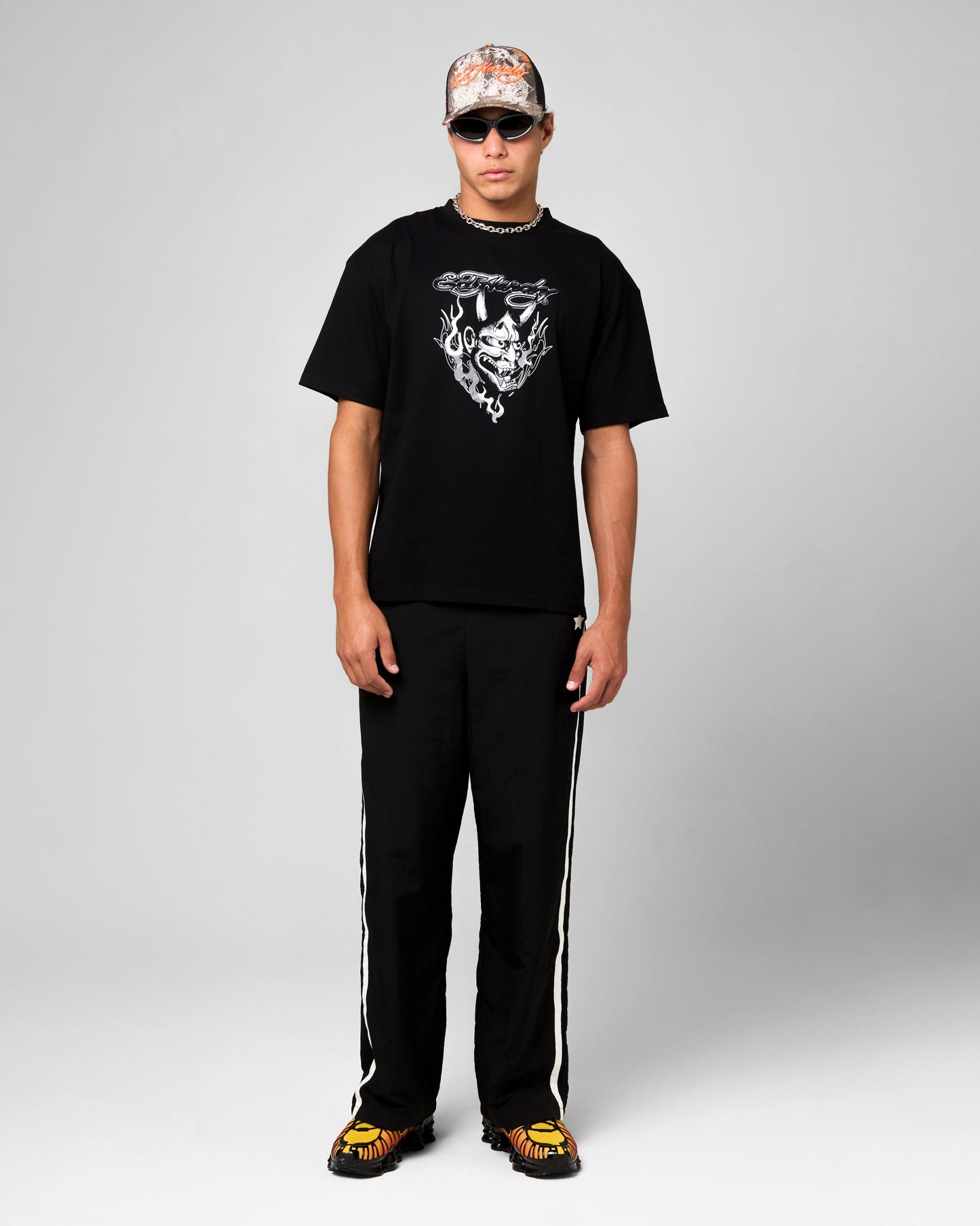 Ed Hardy Double Horns T-Shirt Black