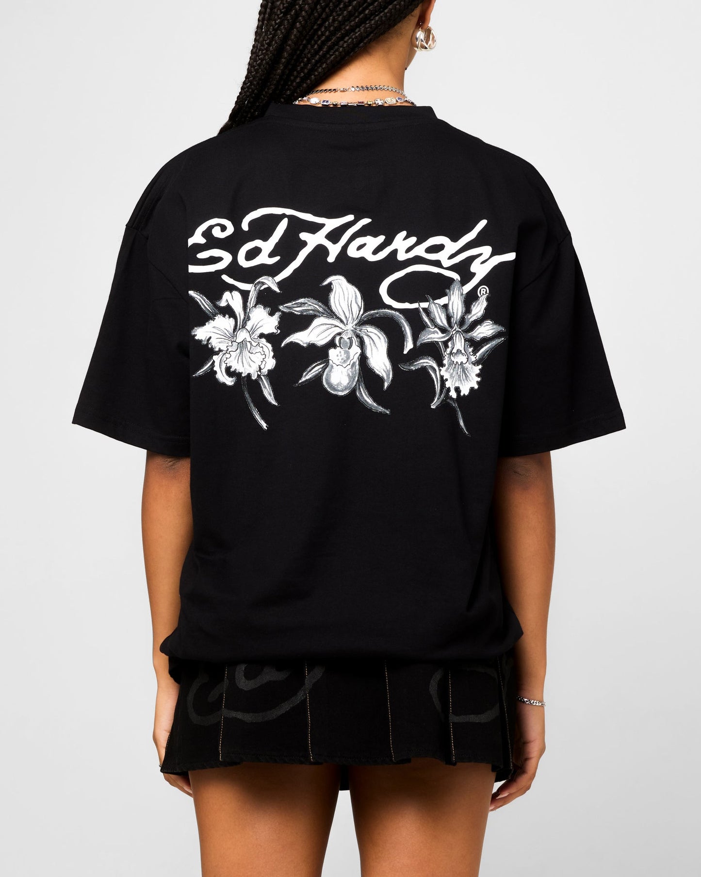 Ed Hardy Flowers T-Shirt Black Style001