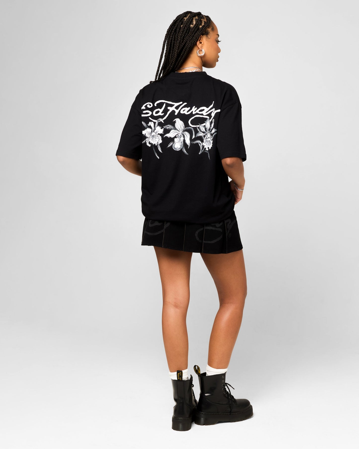 Ed Hardy Flowers T-Shirt Black Style001