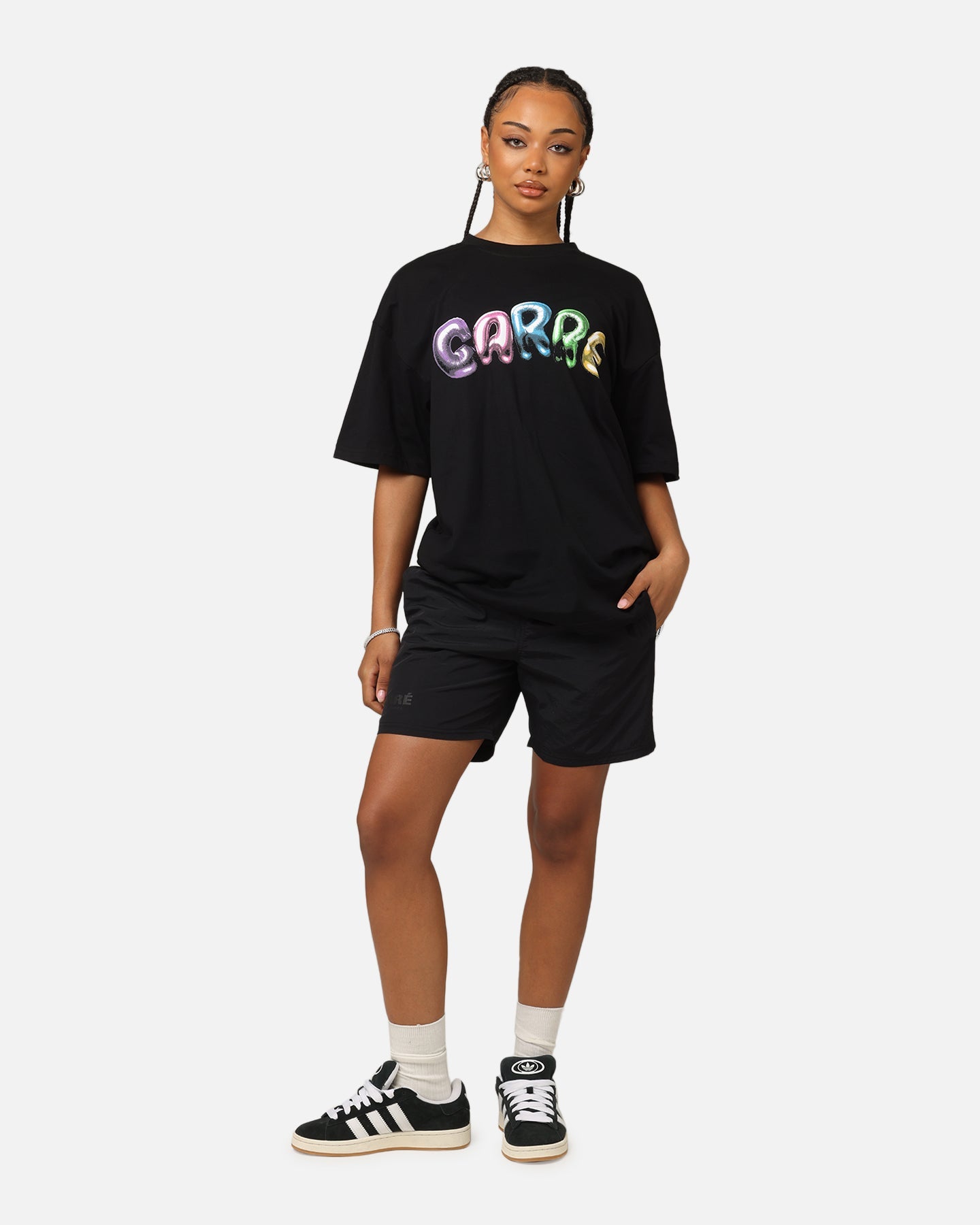 Carre Balloon T-Shirt Black Style001