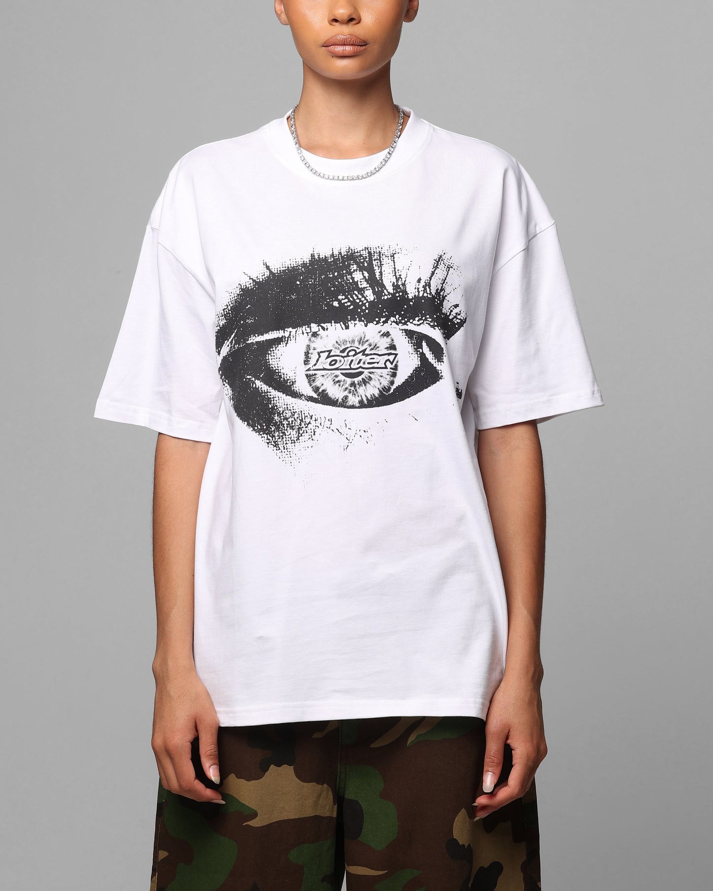 Loiter All Seeing Eye T-Shirt White Style001